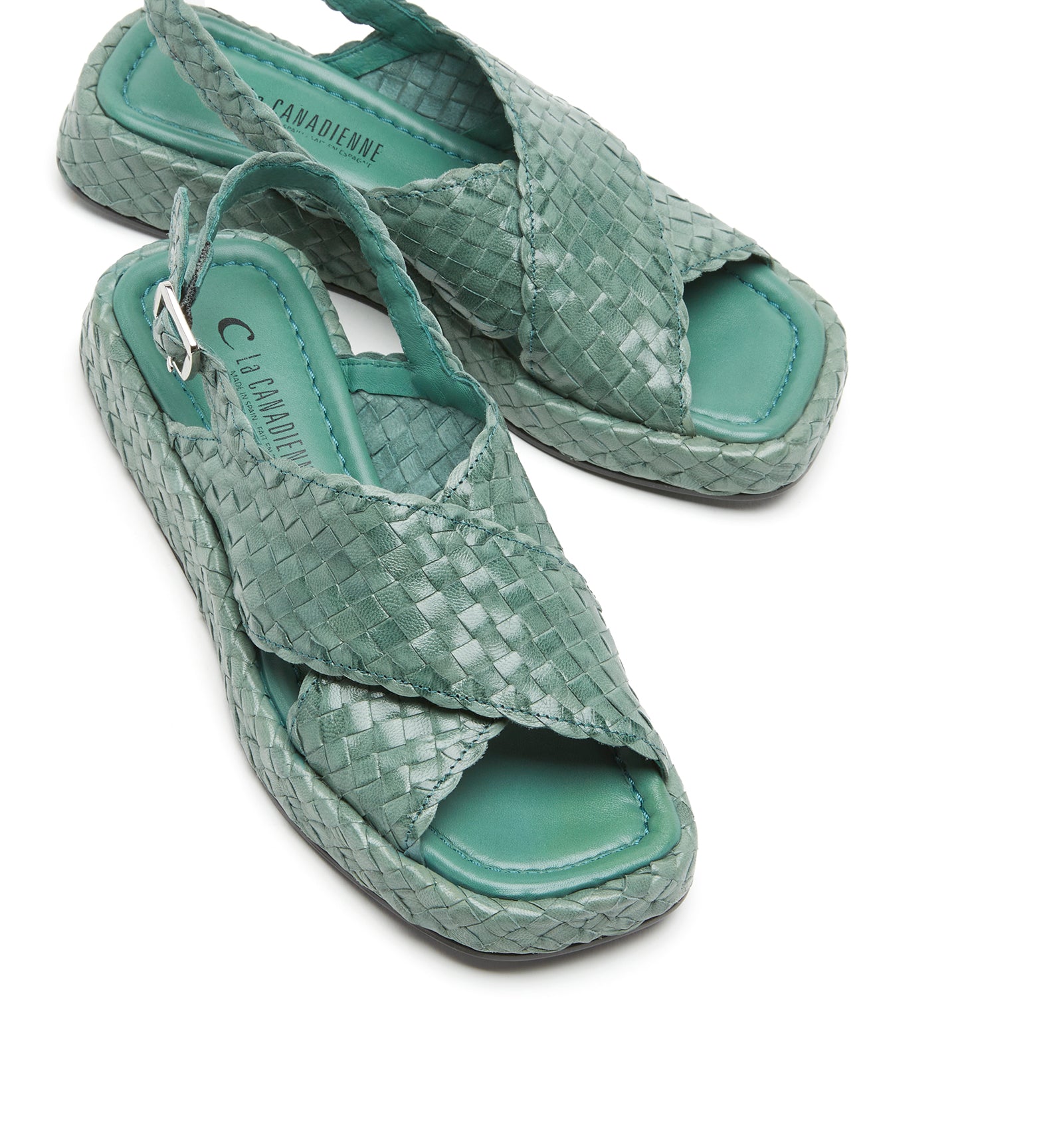 PEDRA WOVEN LEATHER SANDAL