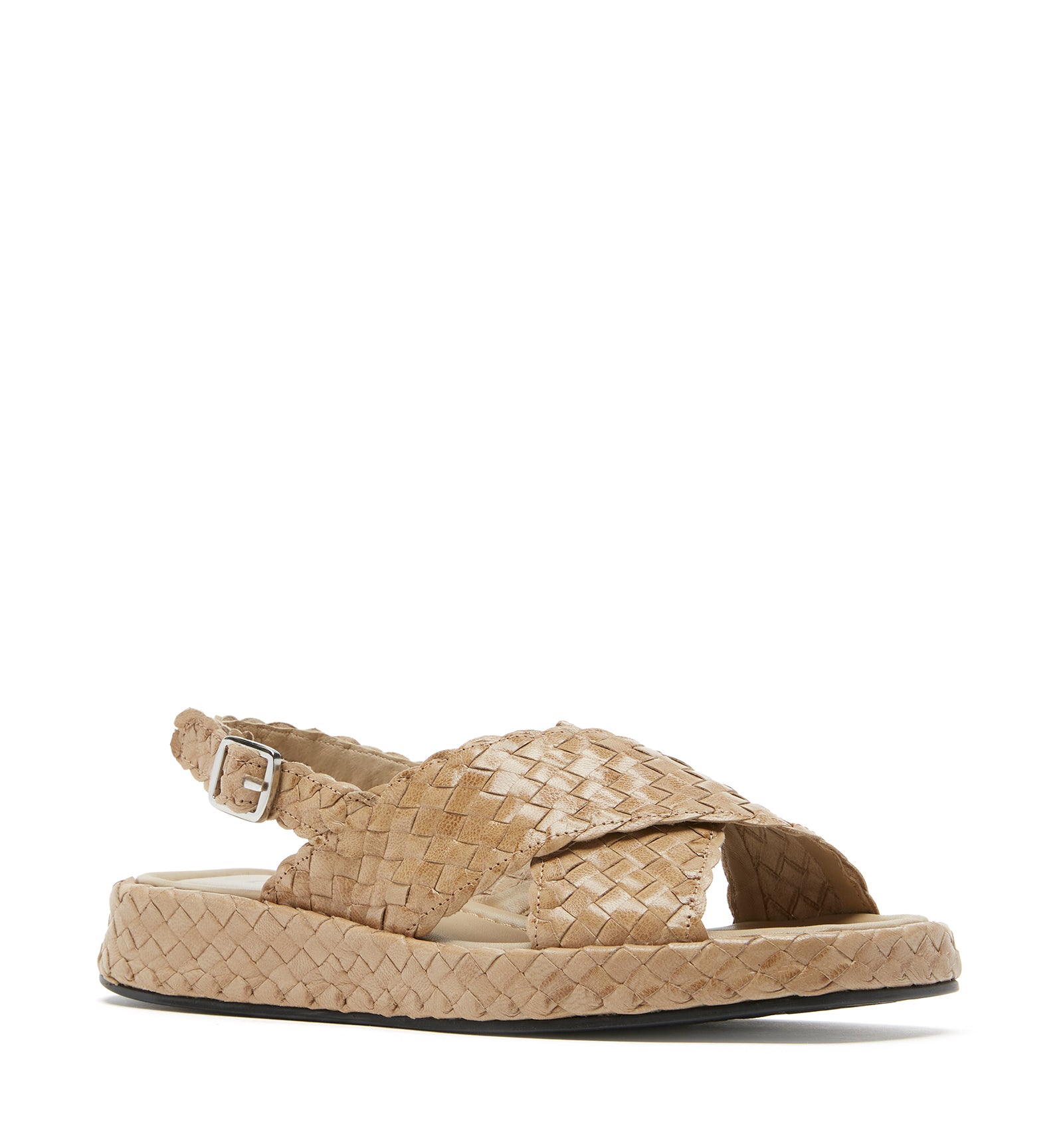 PEDRA WOVEN LEATHER SANDAL