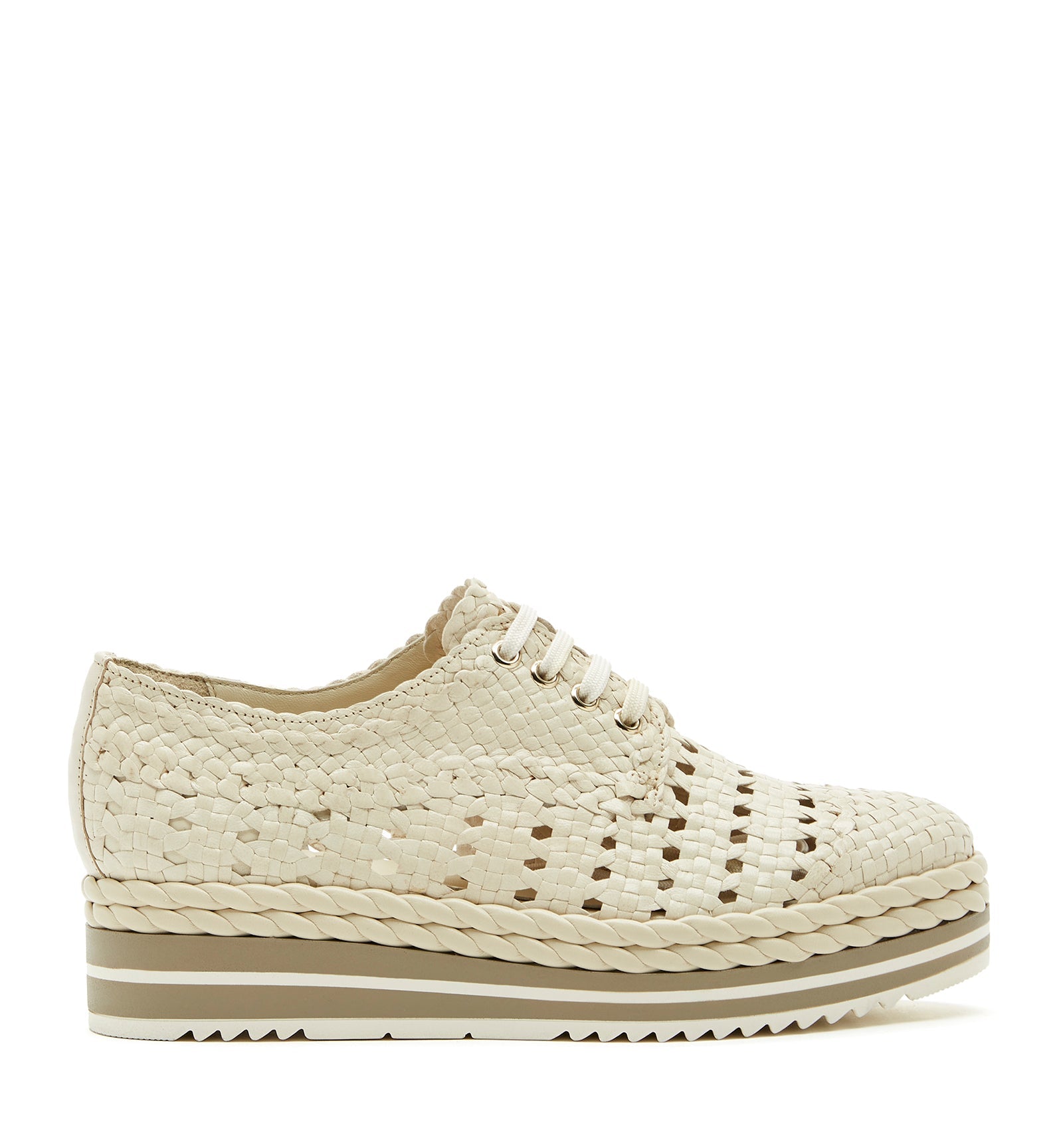 PIKNIK WOVEN LEATHER SHOE - La Canadienne
