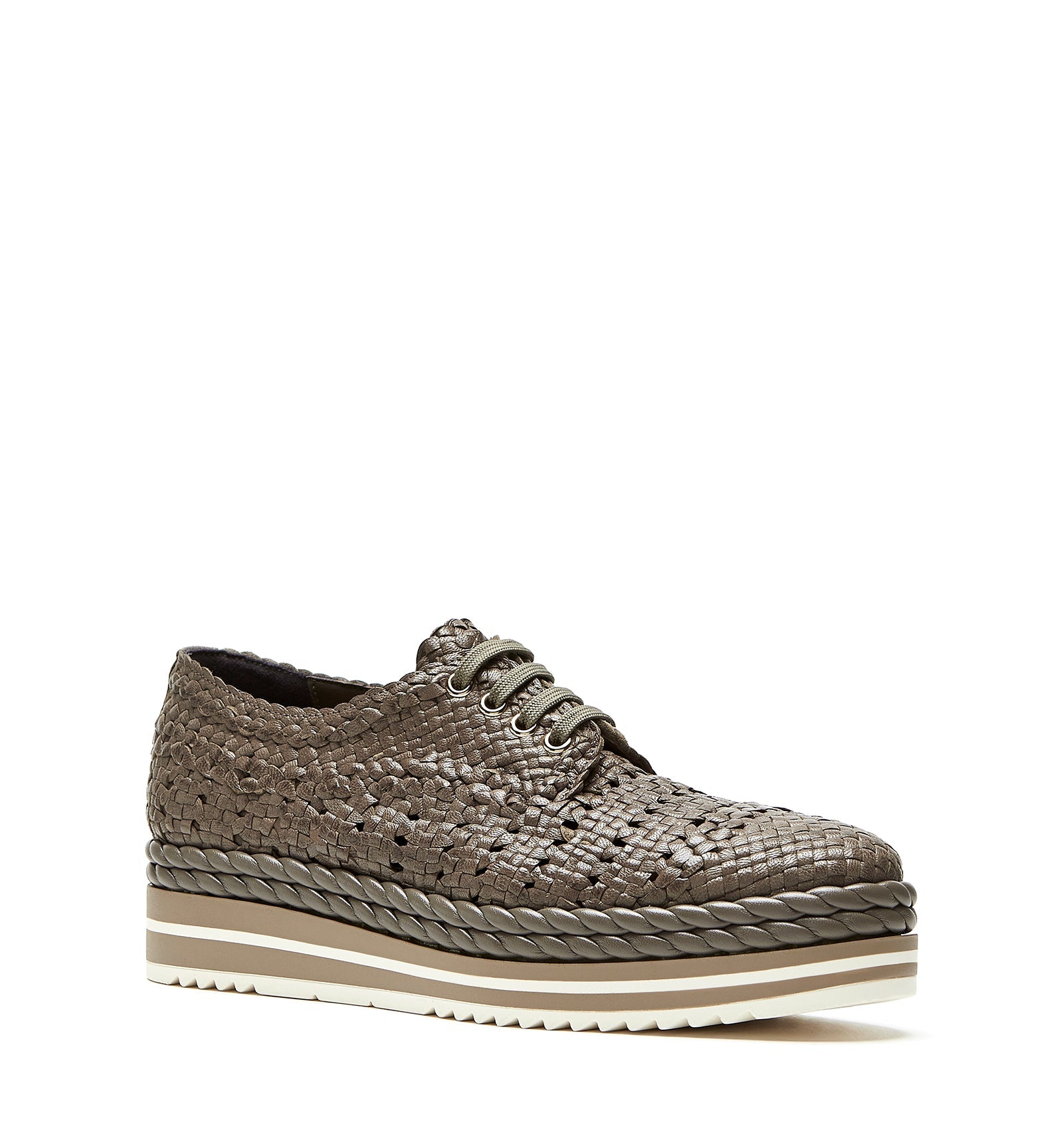 PIKNIK WOVEN LEATHER SHOE - La Canadienne