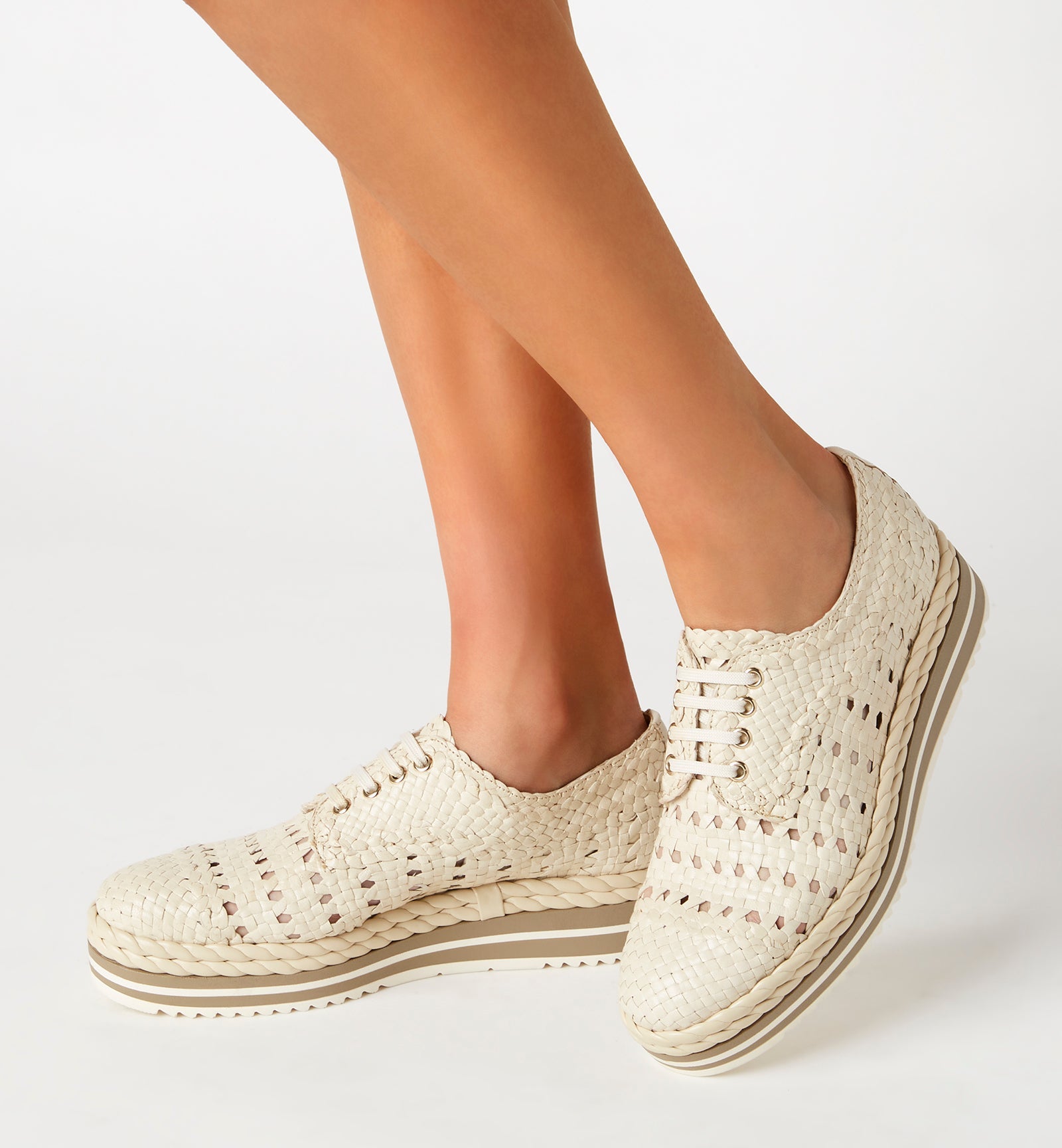 PIKNIK WOVEN LEATHER SHOE - La Canadienne