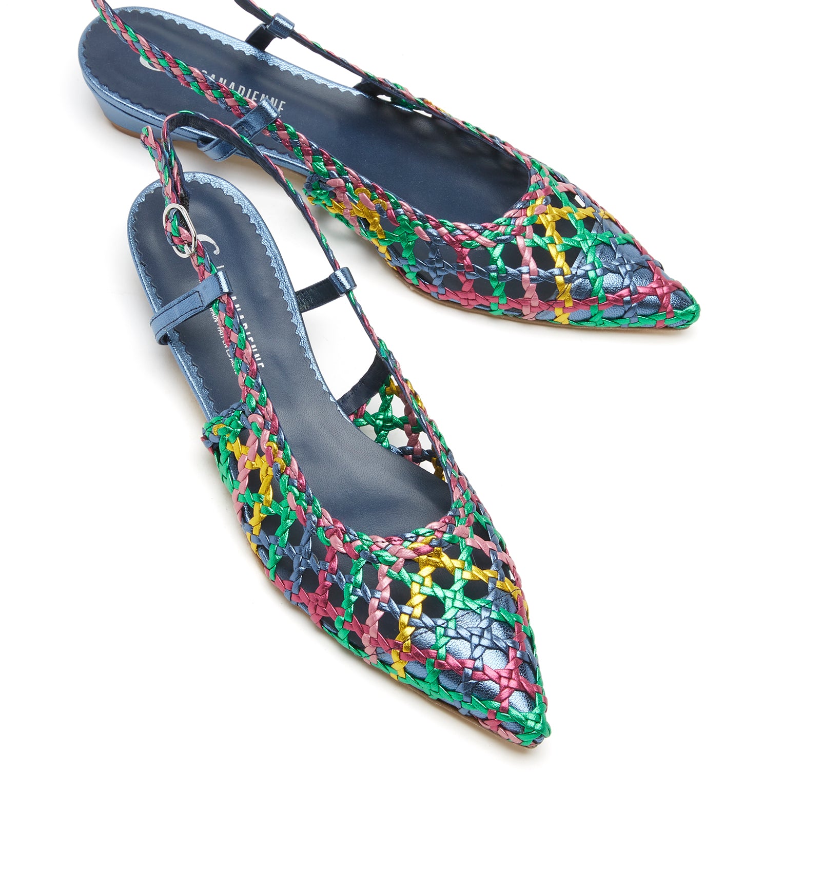 PLAYS BALLERINE SLINGBACK EN CUIR TRESSÉ