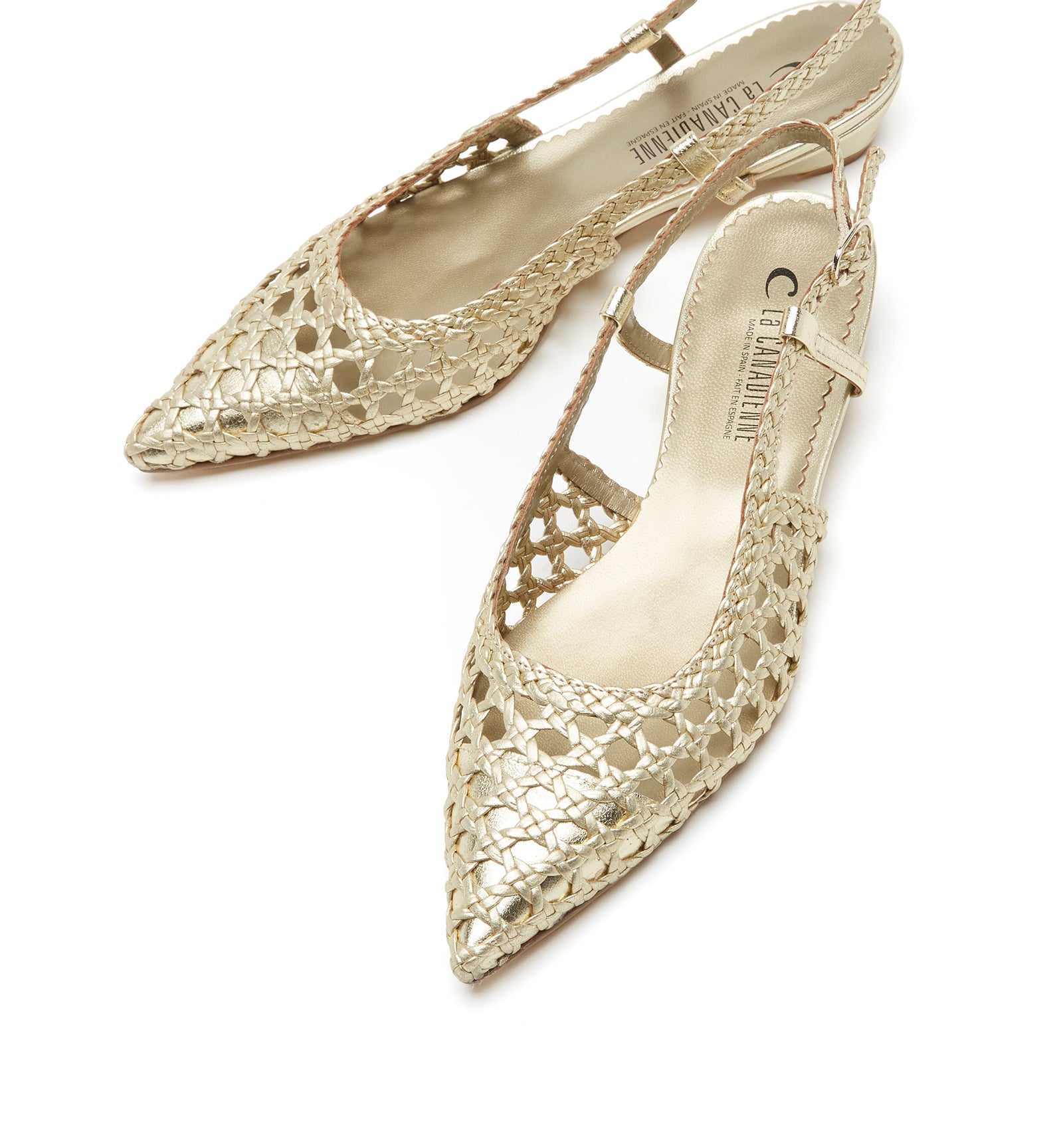 PLAYS BALLERINE SLINGBACK EN CUIR TRESSÉ