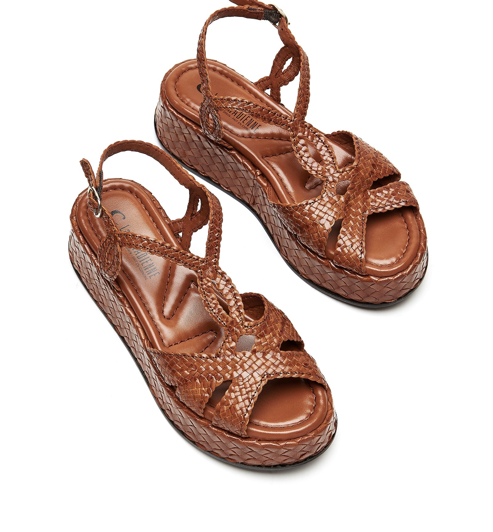 PONY WOVEN LEATHER PLATFORM SANDAL - La Canadienne
