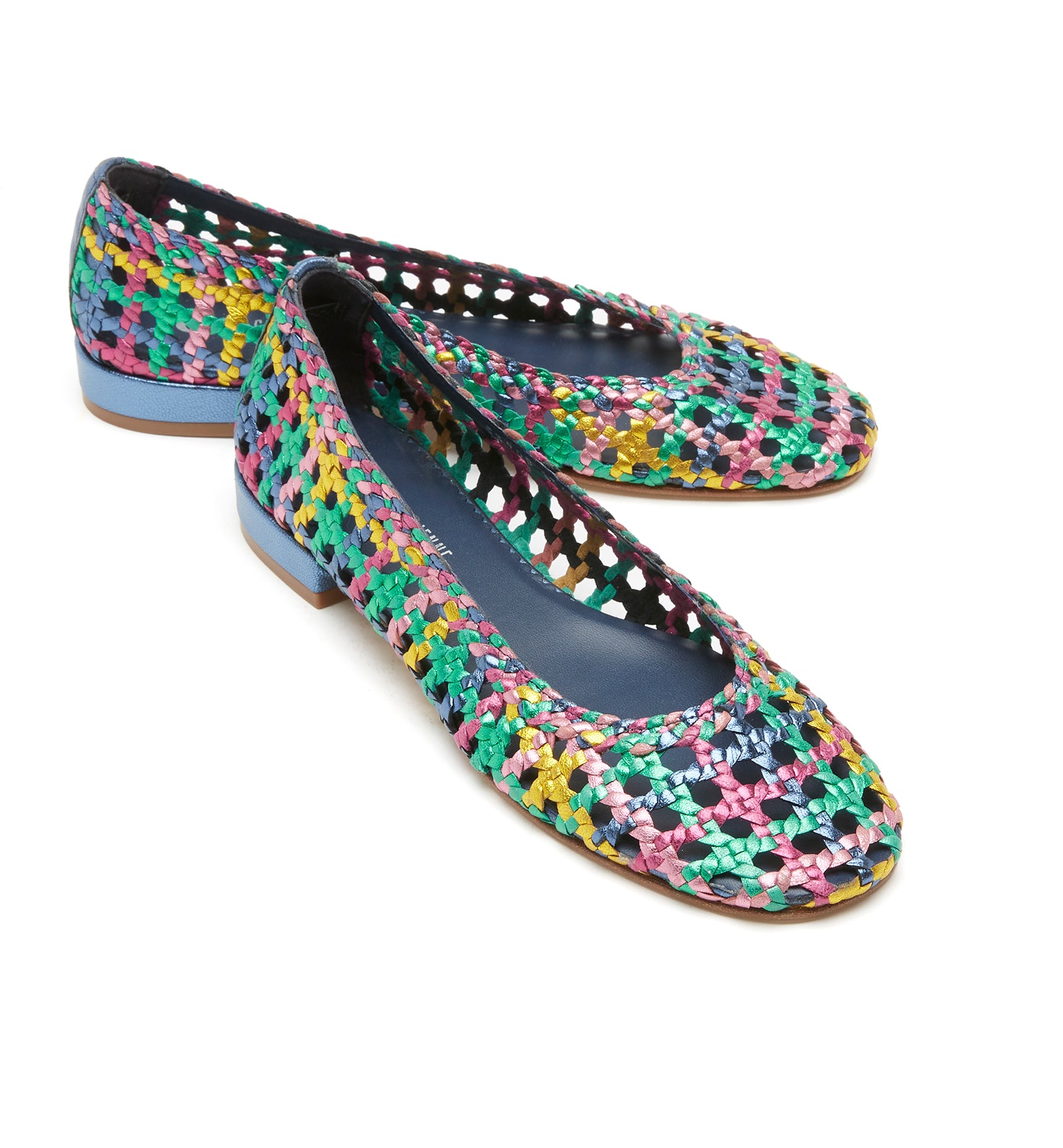 PRINCE BALLERINE EN CUIR TRESSÉ