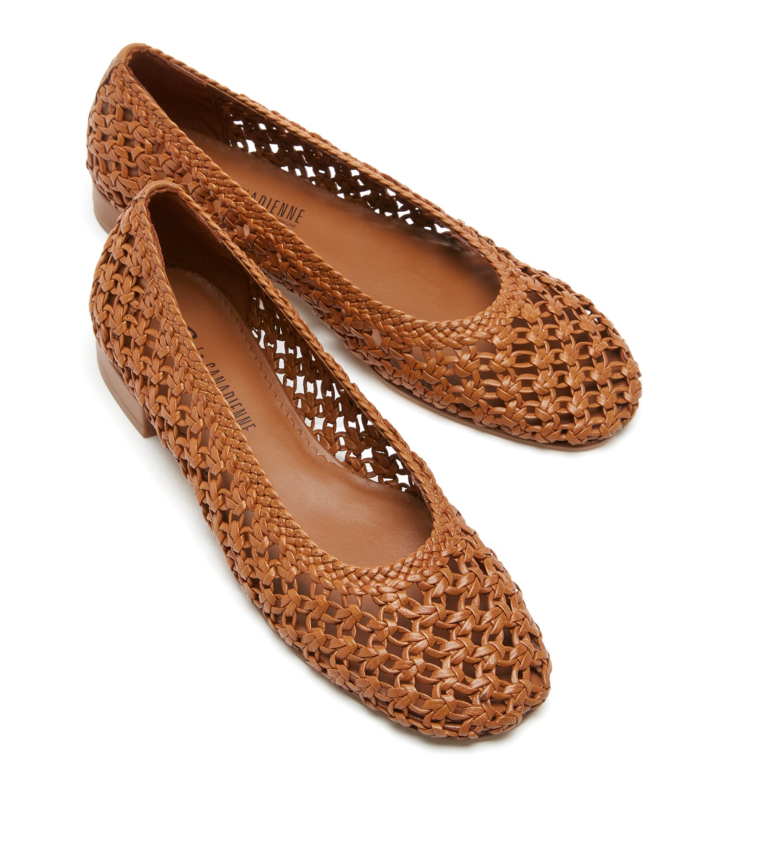 PRINCE BALLERINE EN CUIR TRESSÉ