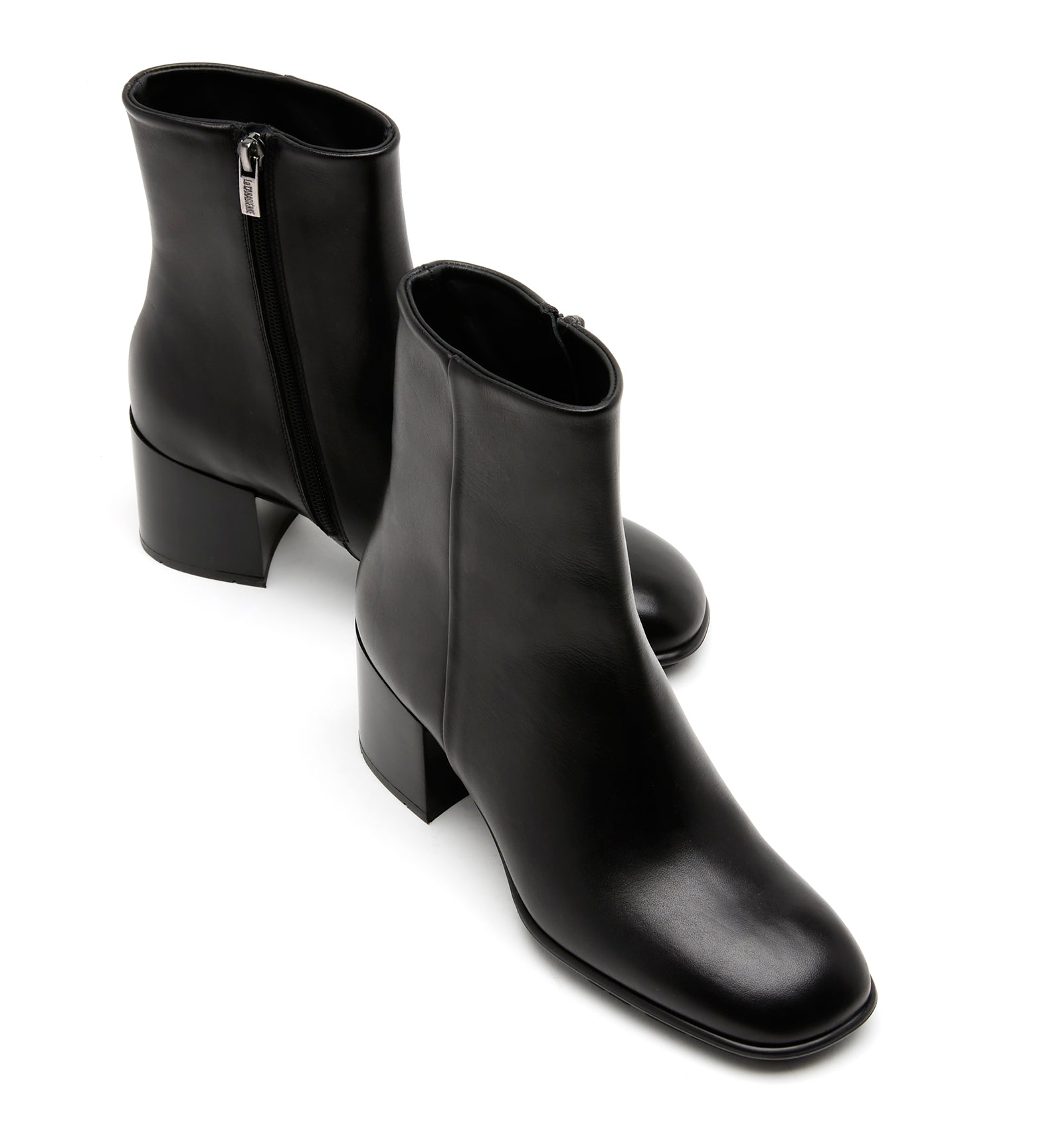 PRYSILA LEATHER HEELED BOOTIE — Item 3 of 5