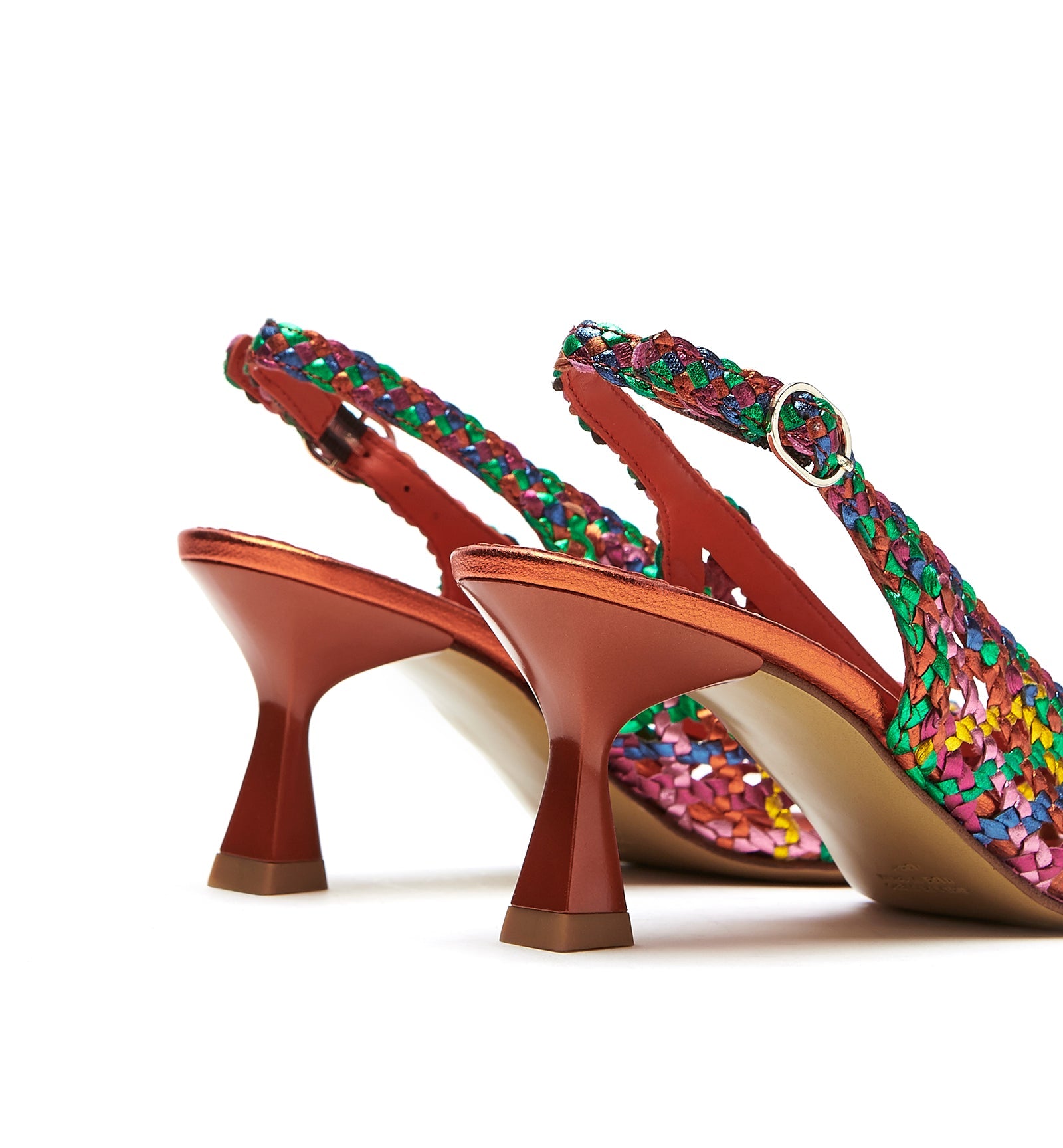 PUMP SLINGBACK WOVEN LEATHER PUMP - La Canadienne