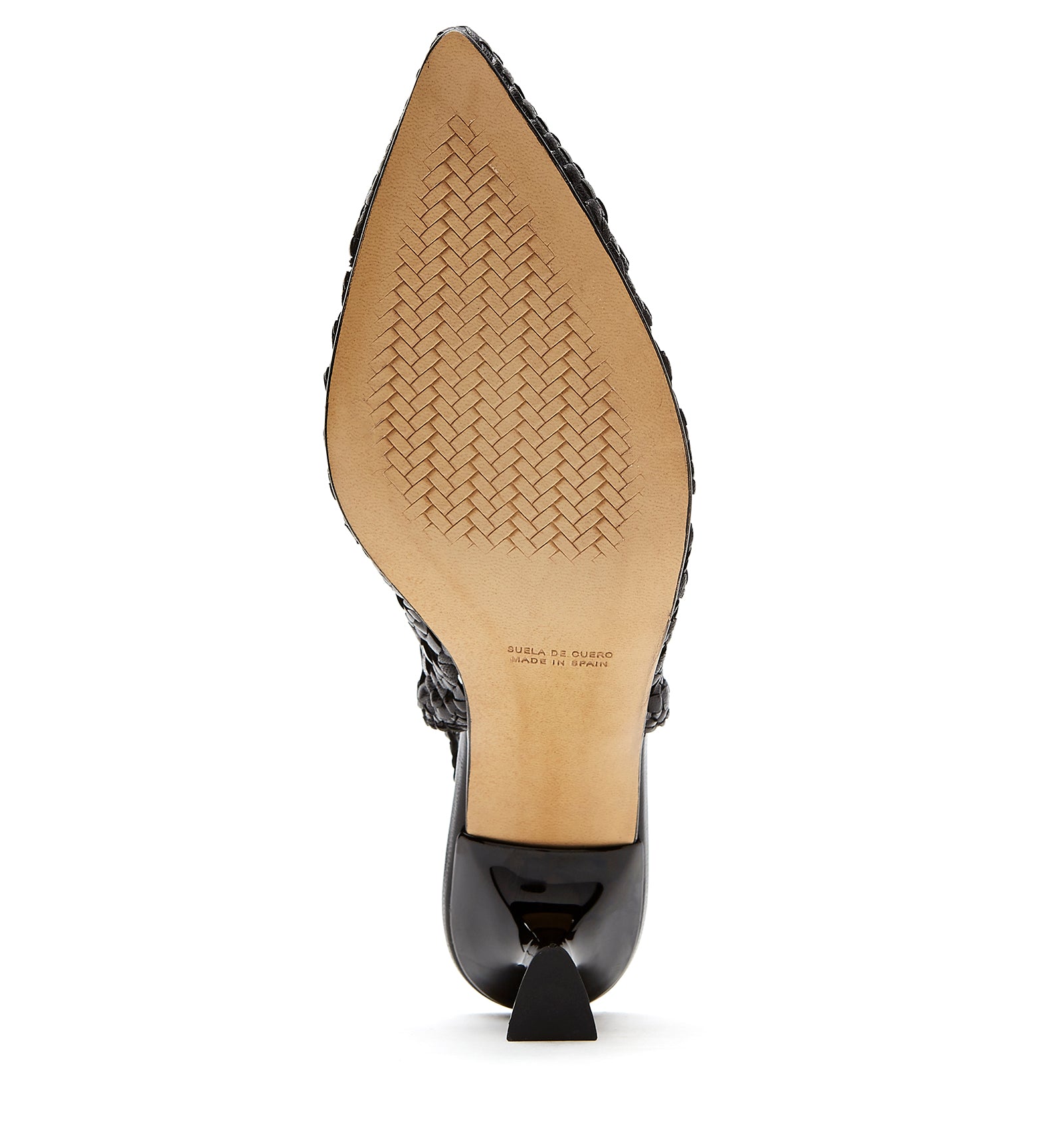 PUMP SLINGBACK WOVEN LEATHER PUMP