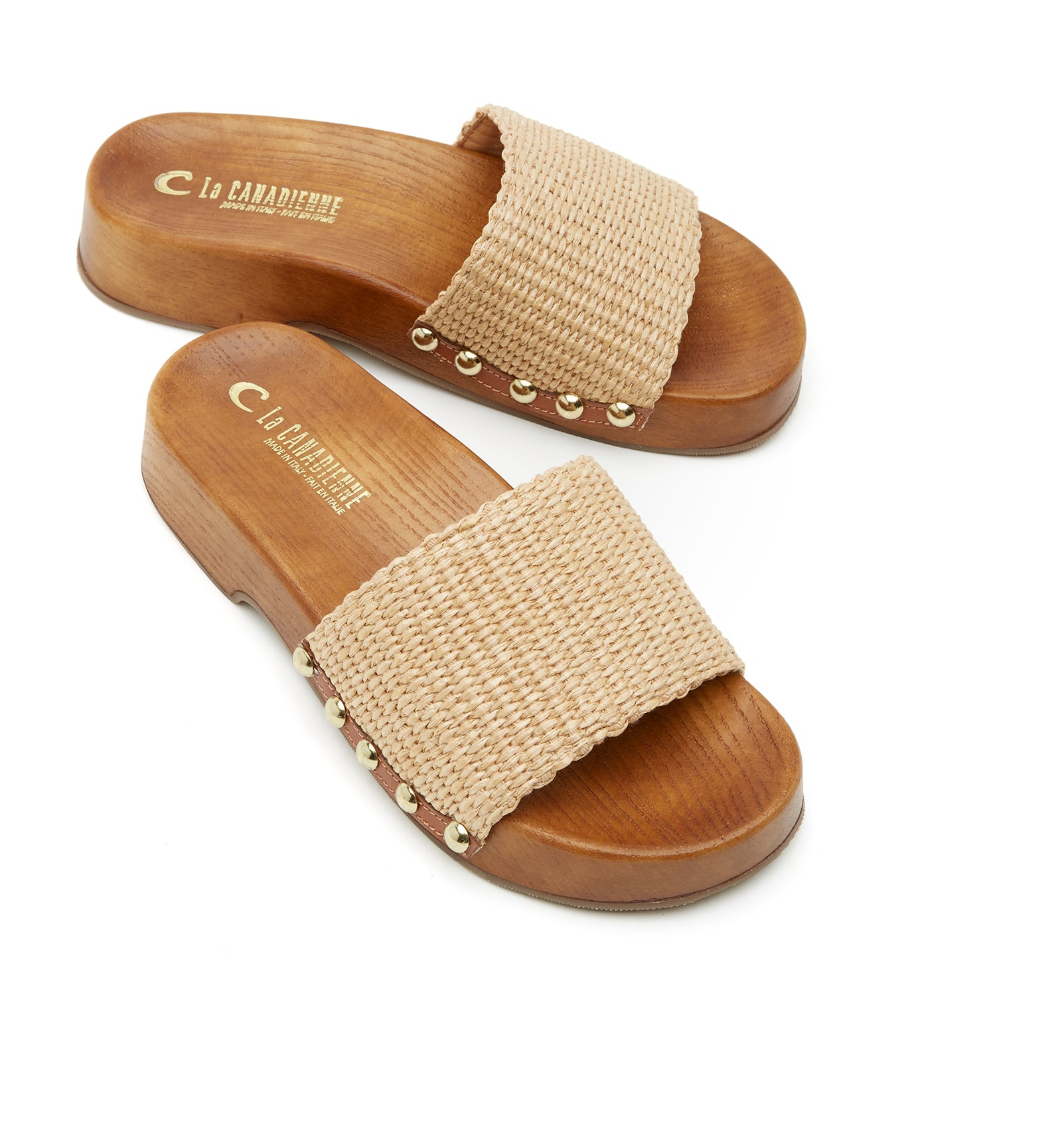 SAGE SANDALE SABOT EN RAPHIA