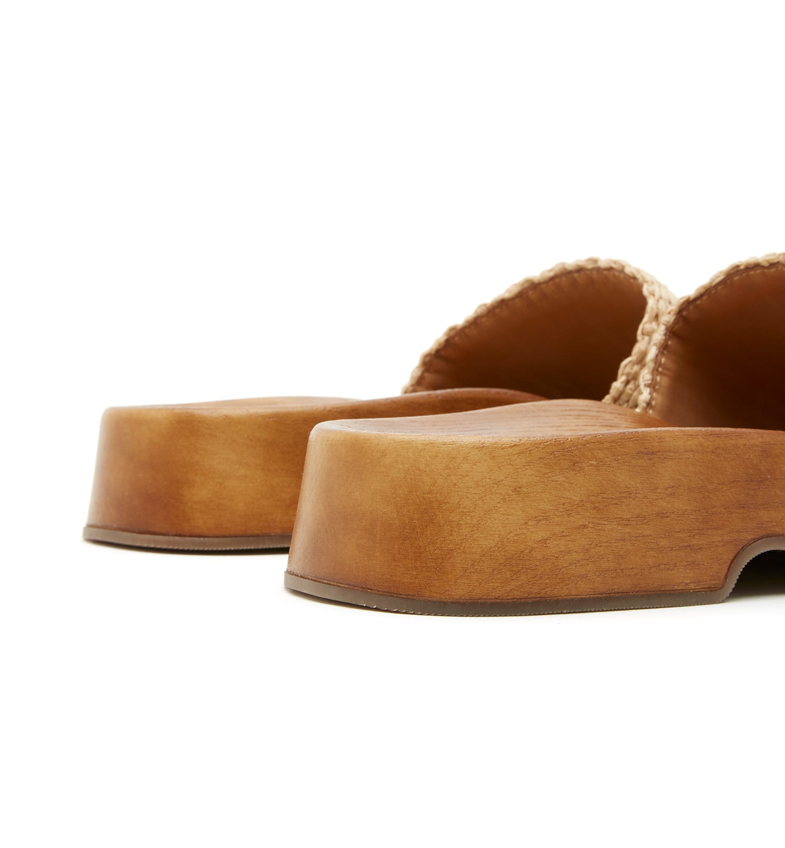 SAGE SANDALE SABOT EN RAPHIA