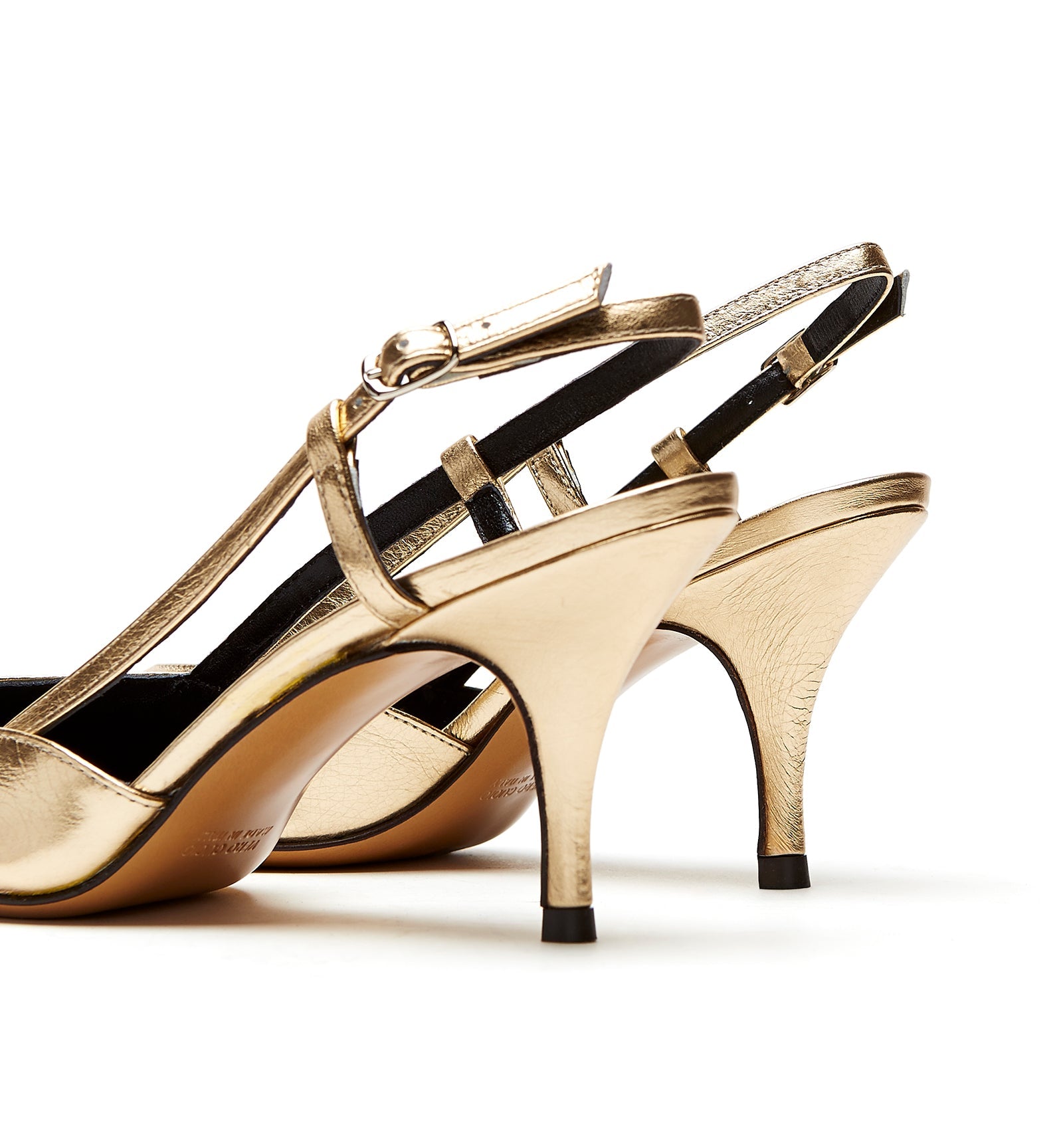 RECRUIT SLINGBACK CRINKLE LEATHER PUMP - La Canadienne