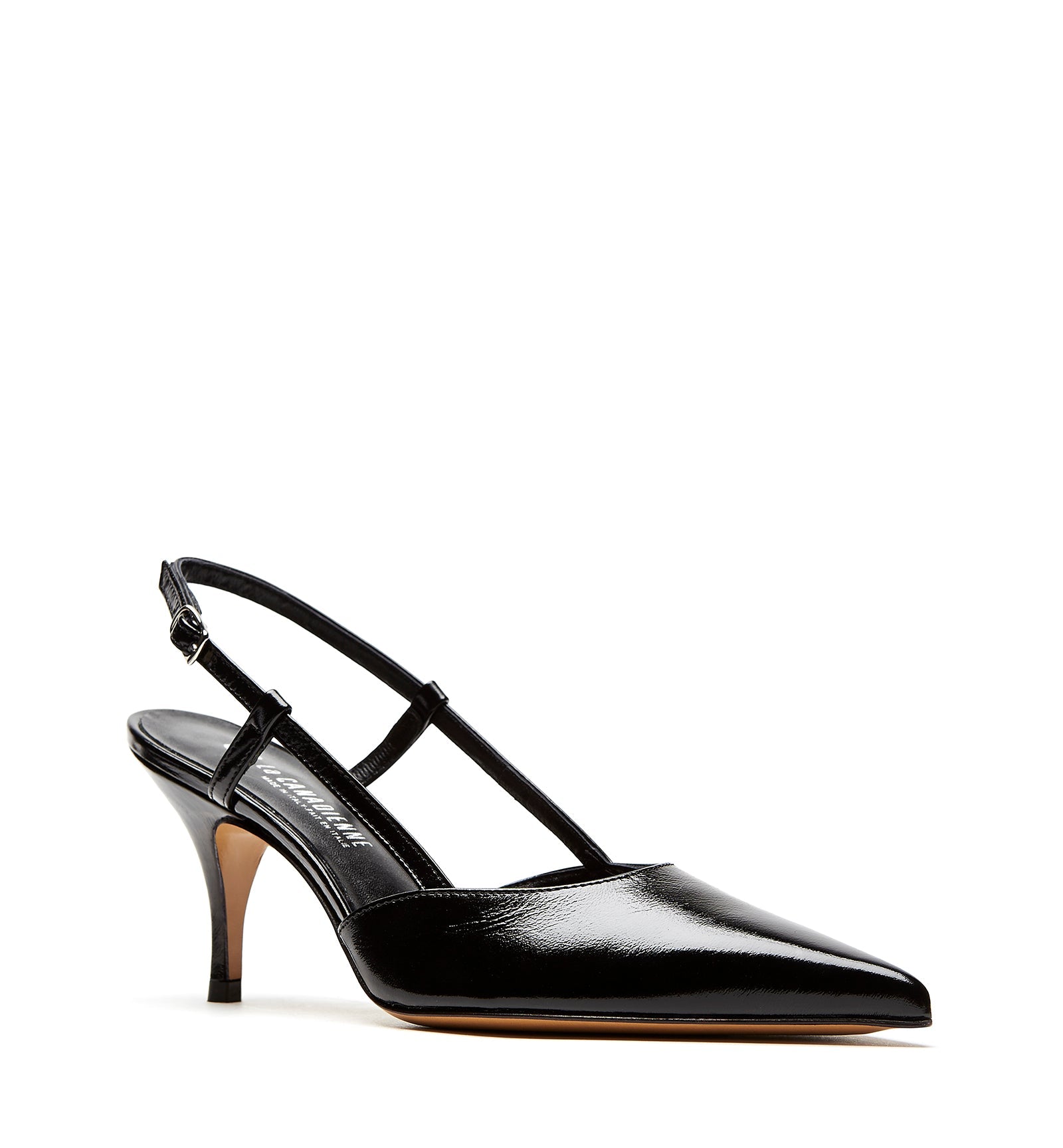 RECRUIT SLINGBACK CRINKLE LEATHER PUMP - La Canadienne