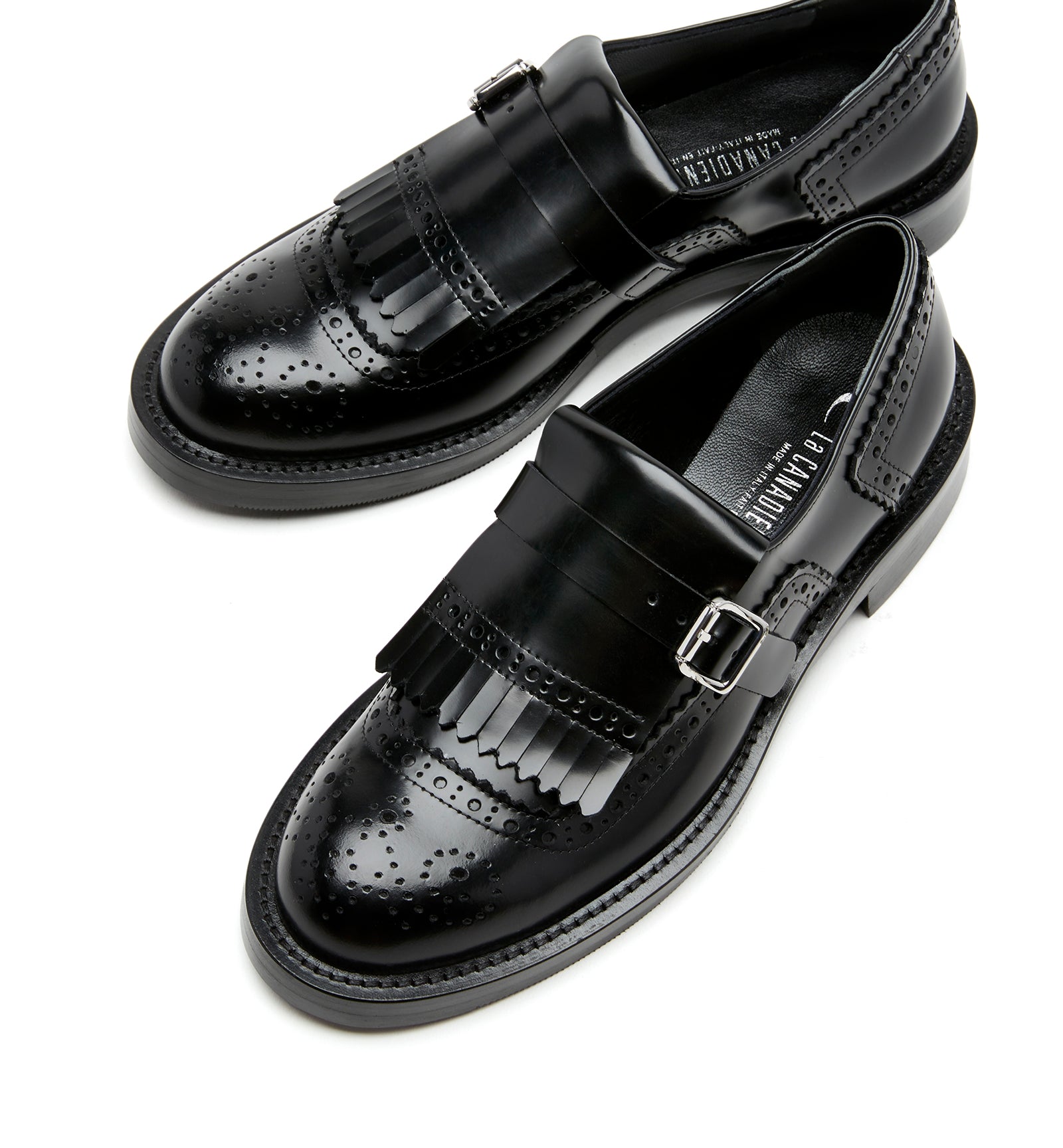 RHEA SHINE LEATHER BROGUE LOAFER
