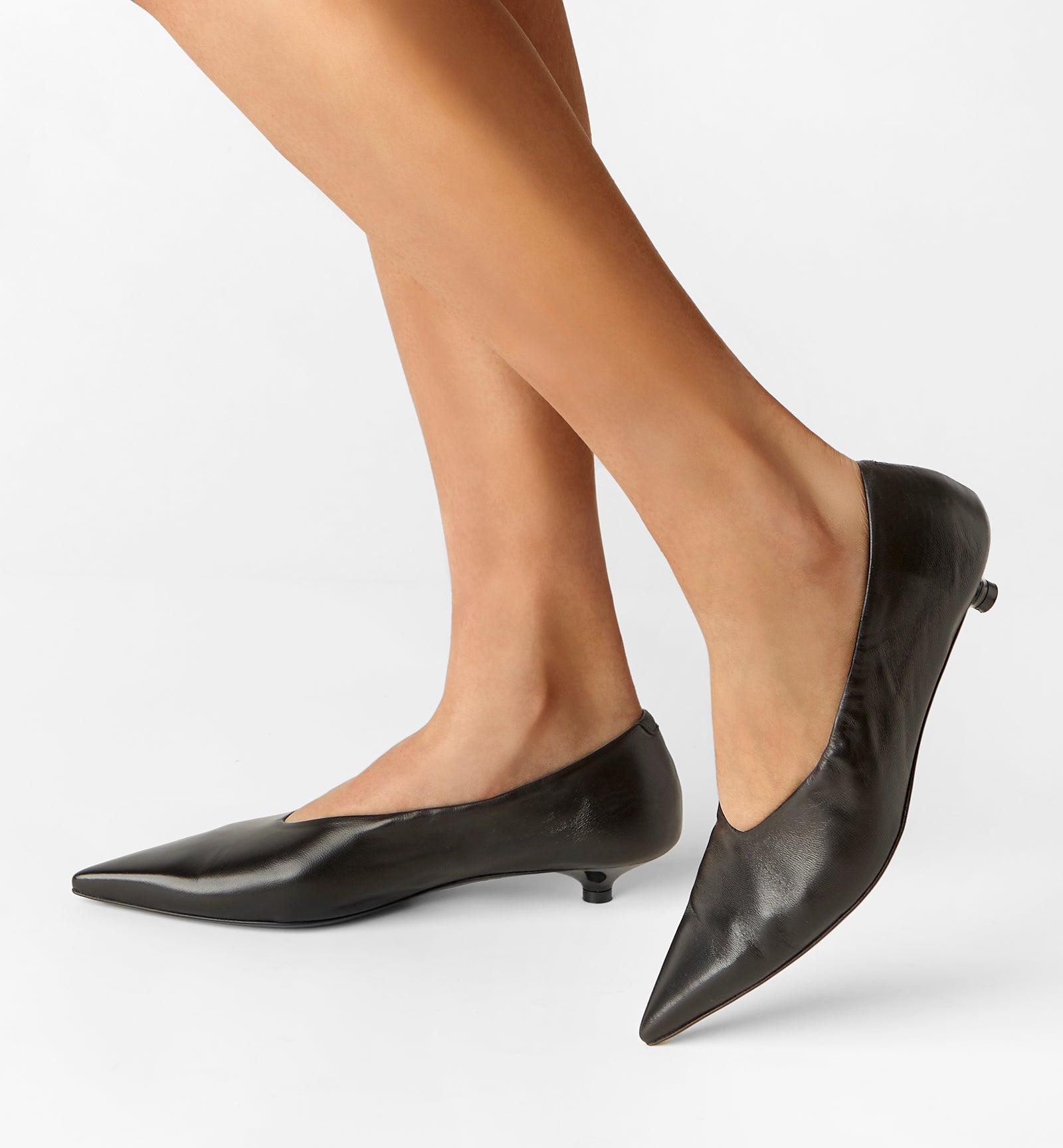 RIANE LEATHER KITTEN HEEL - La Canadienne