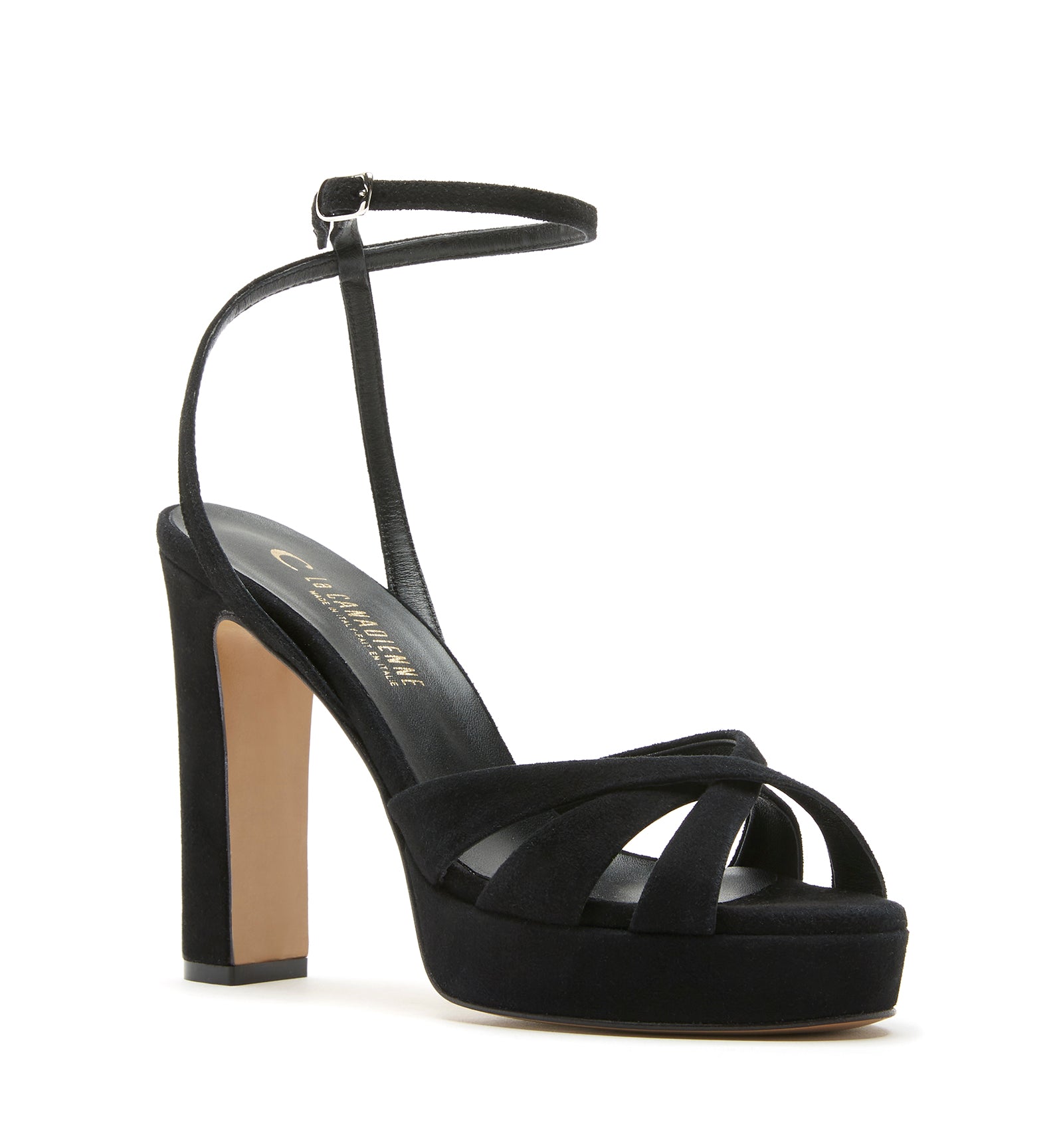 ROMINA HEELED SUEDE SANDAL