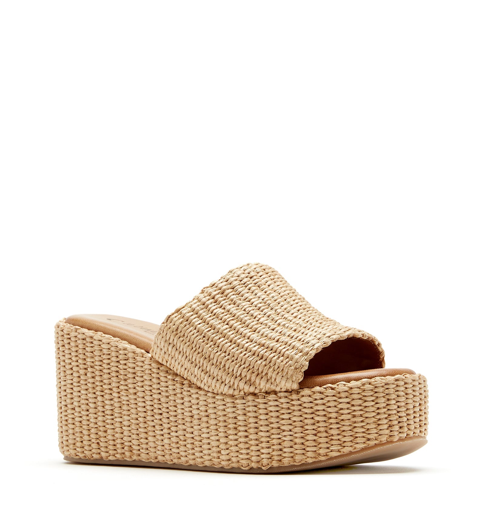 SAMI RAFFIA WEDGE SANDAL - La Canadienne