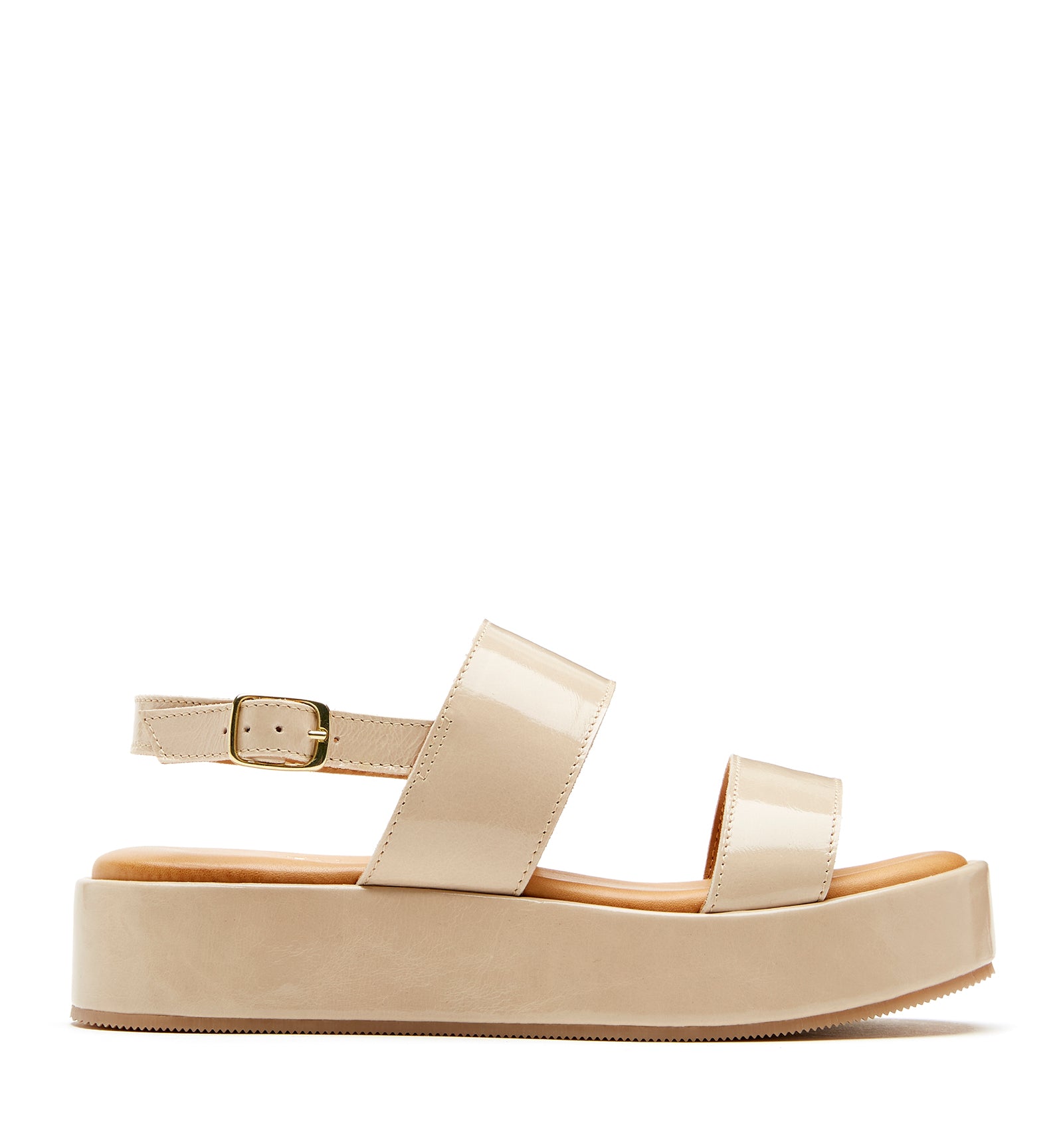 SARAI CRUSHED LEATHER PLATFORM SANDAL