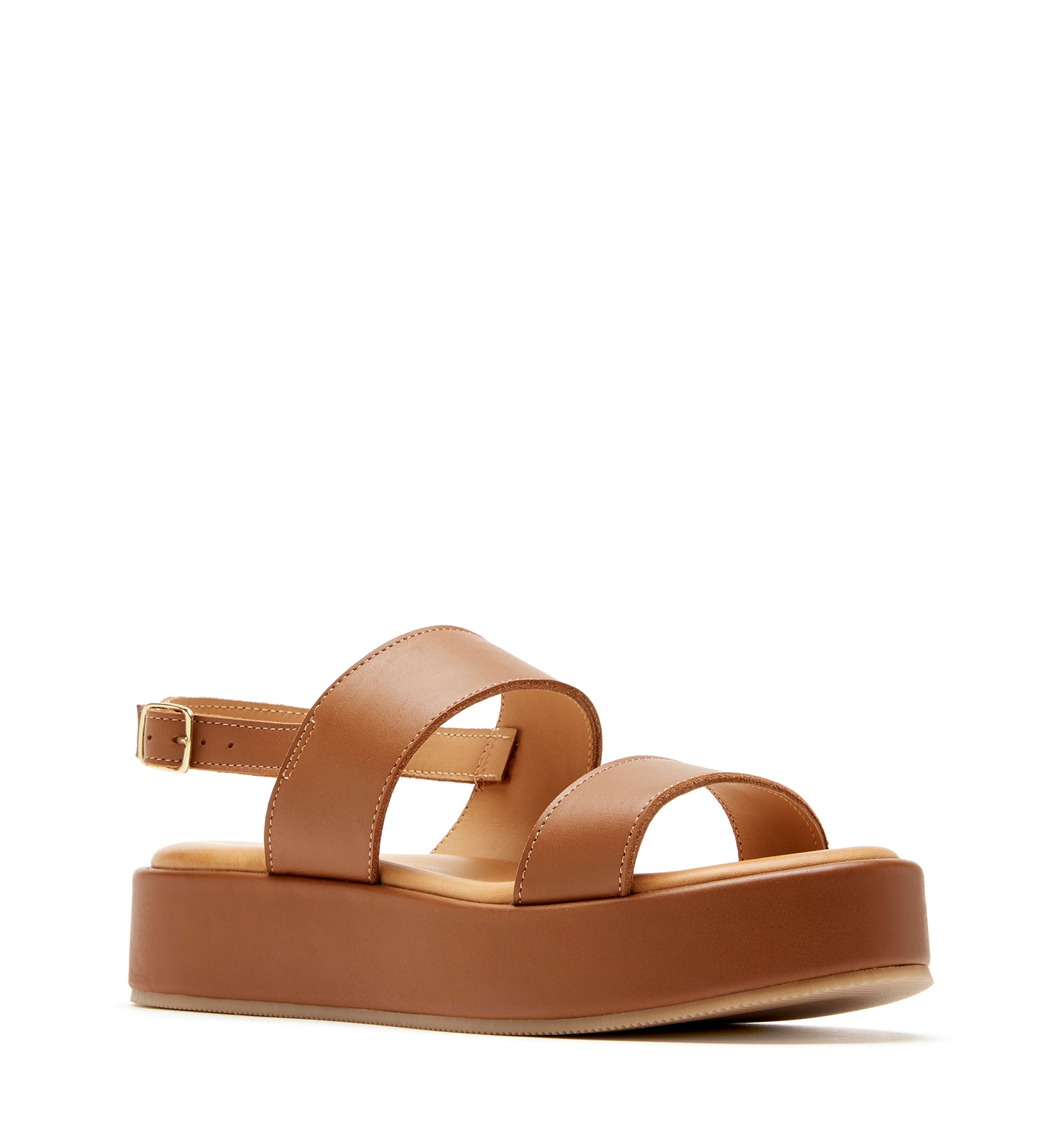 SARAI SANDALE PLATEFORME EN CUIR