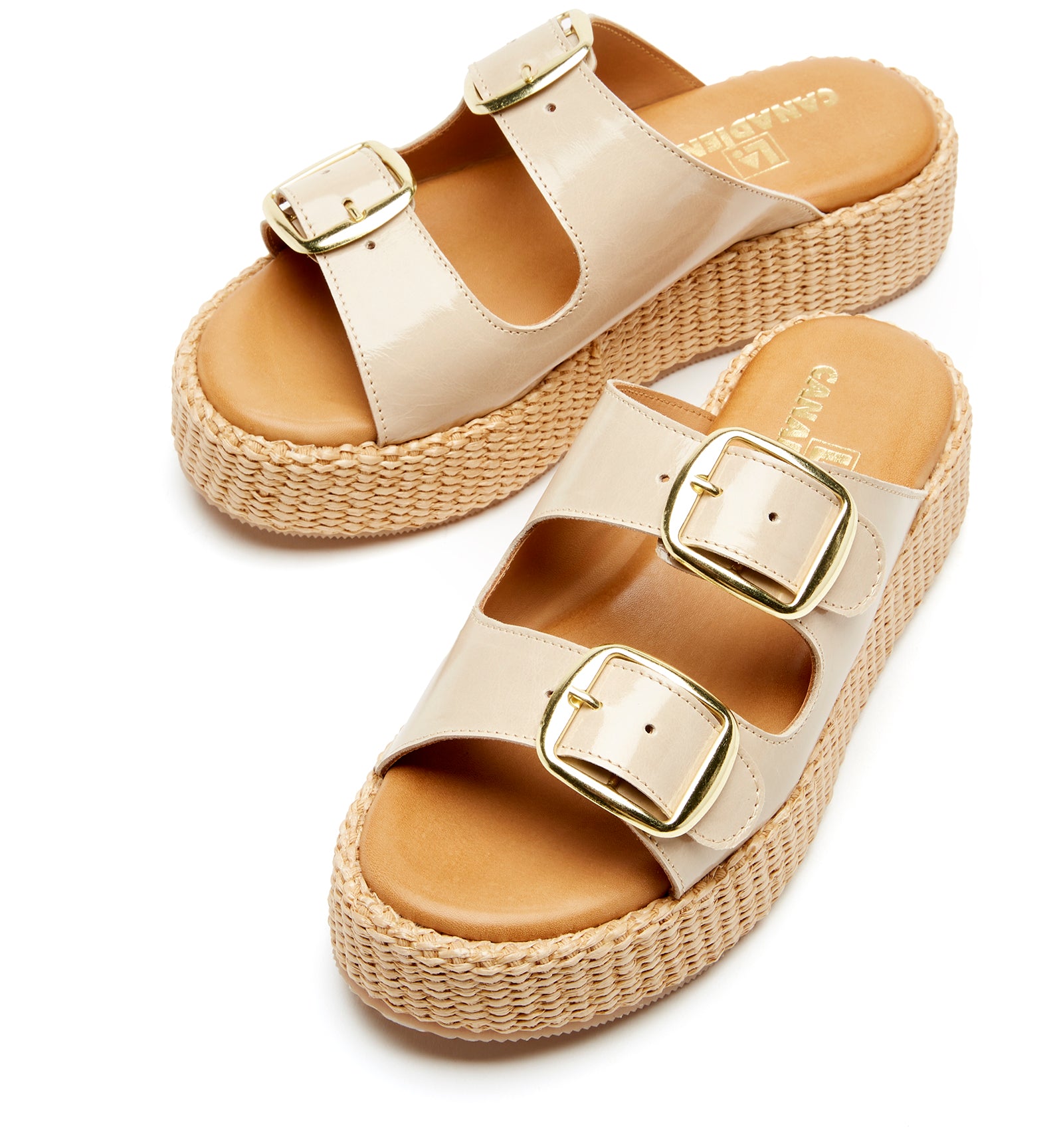 SHEA LEATHER AND RAFFIA SANDAL