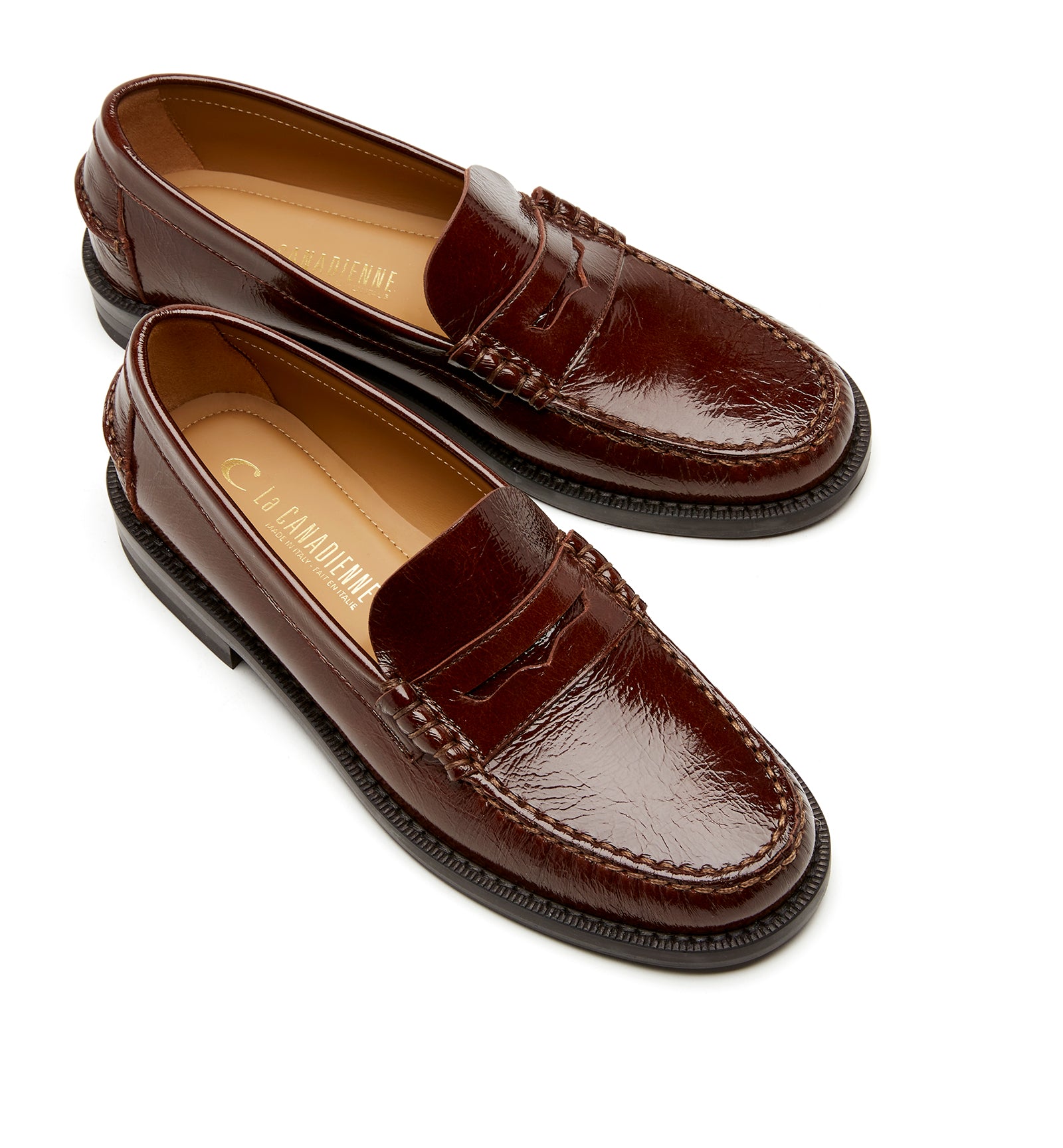 TEX MOCASSIN EN CUIR EFFET FROISSÉ