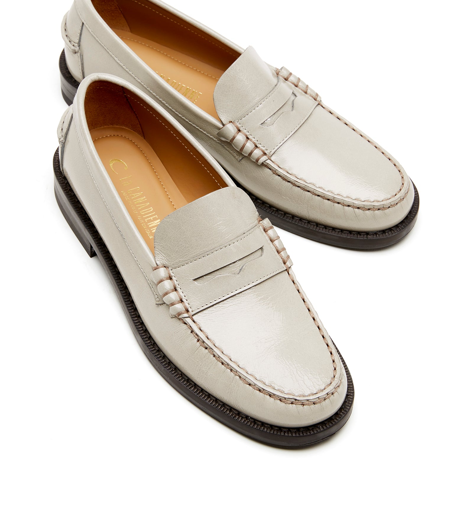 TEX MOCASSIN EN CUIR EFFET FROISSÉ
