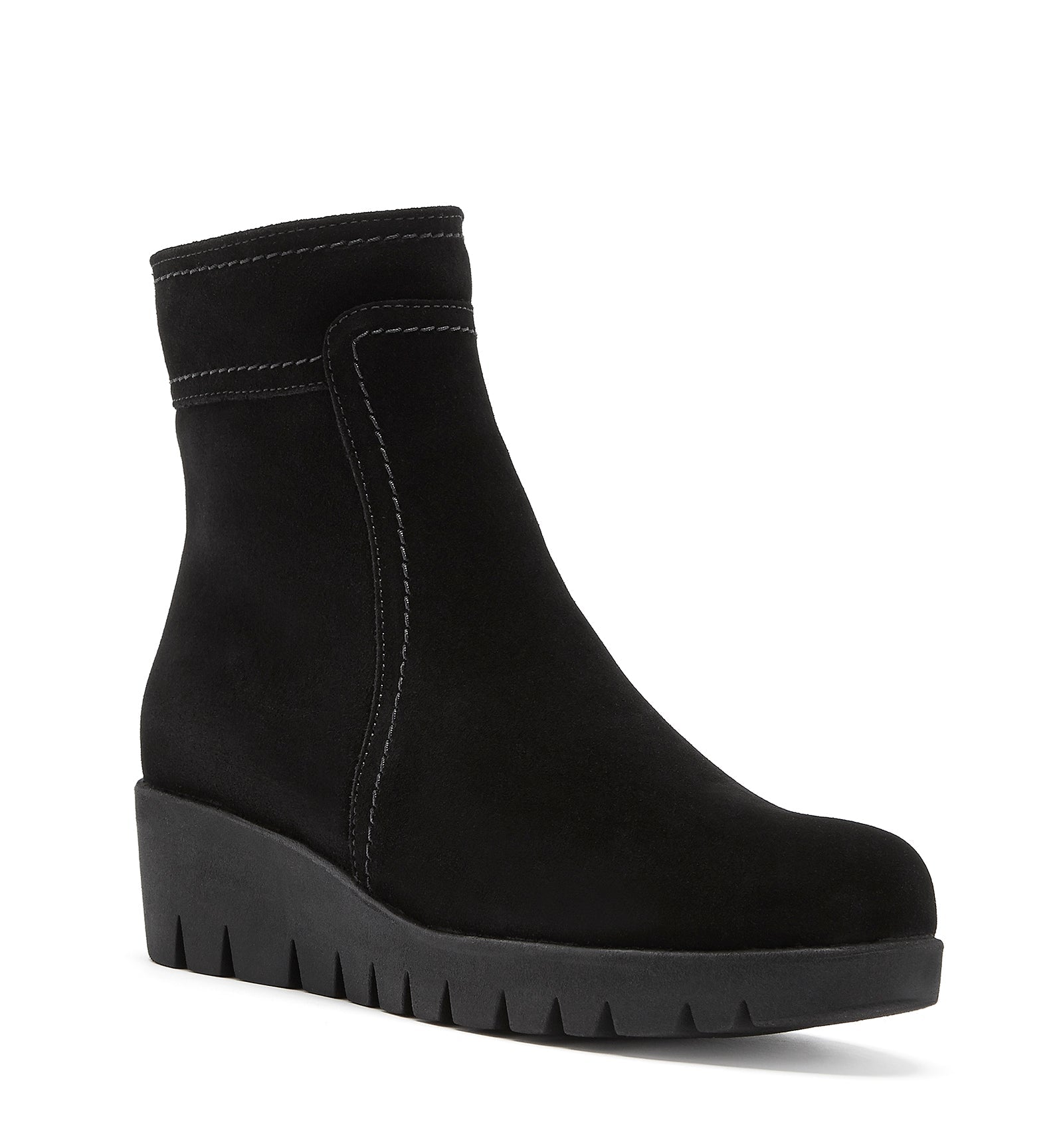 TOKEN SUEDE WEDGE BOOTIE - La Canadienne