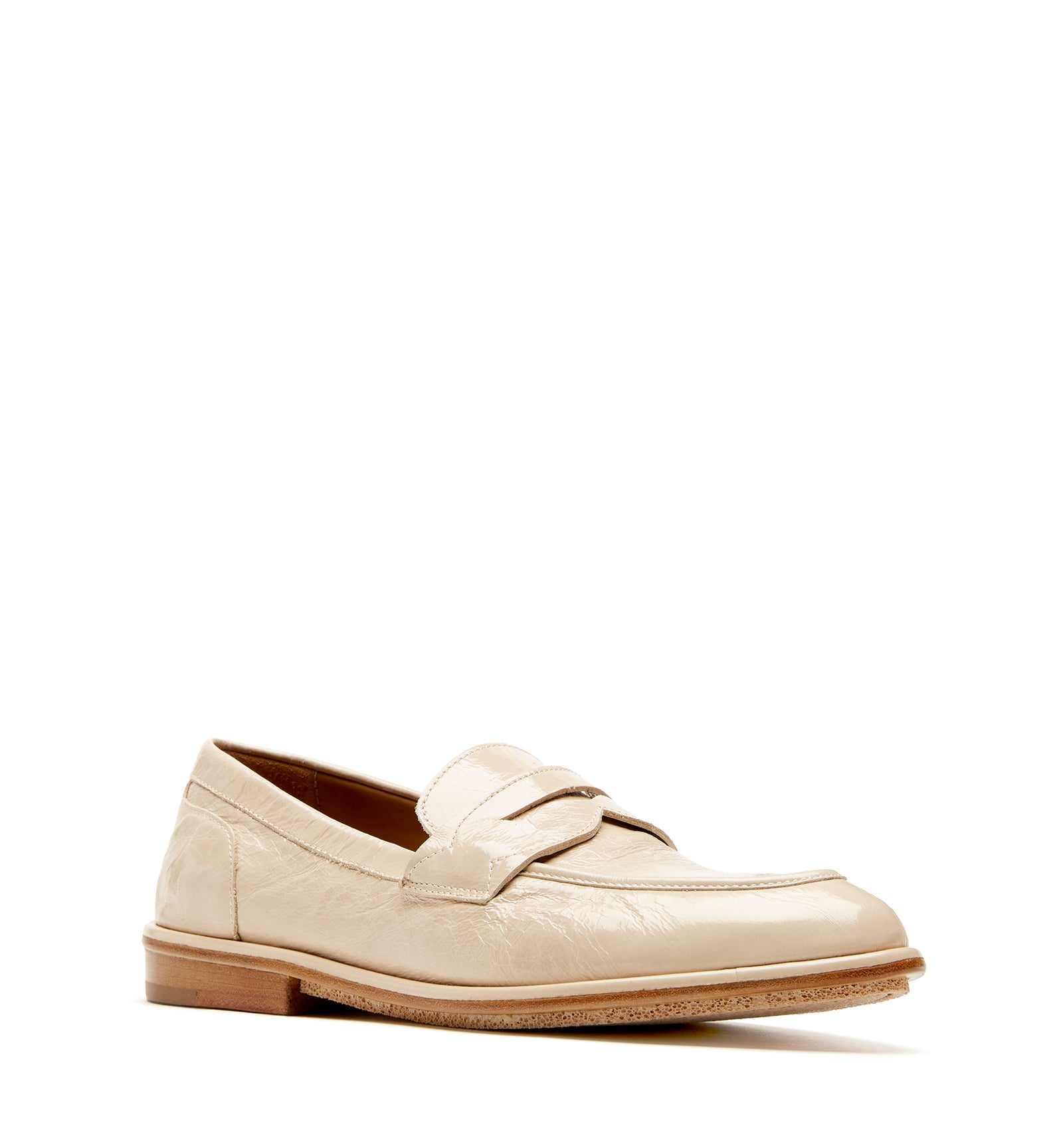 TRINITY MOCASSIN EN CUIR EFFET FROISSÉ