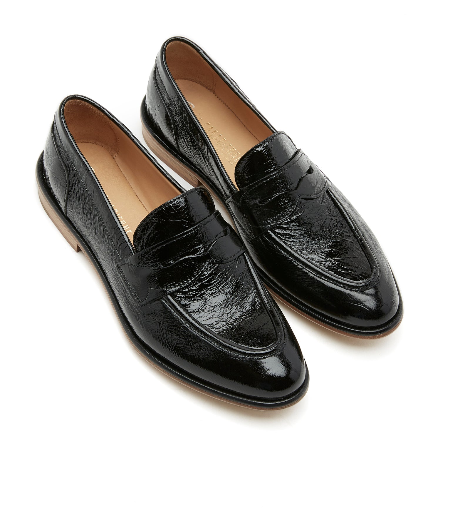 TRINITY MOCASSIN EN CUIR EFFET FROISSÉ