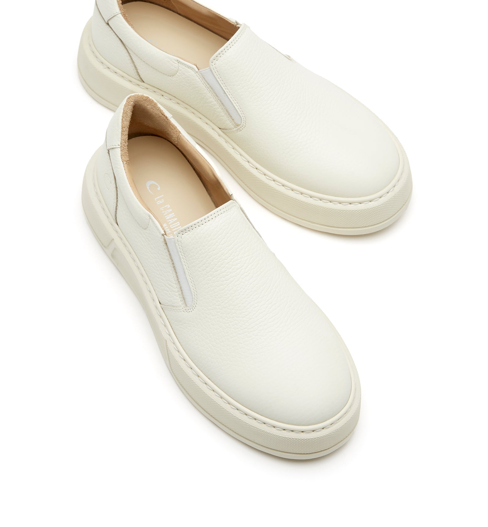 VIRGINIA LEATHER SLIP - ON SNEAKER - La Canadienne