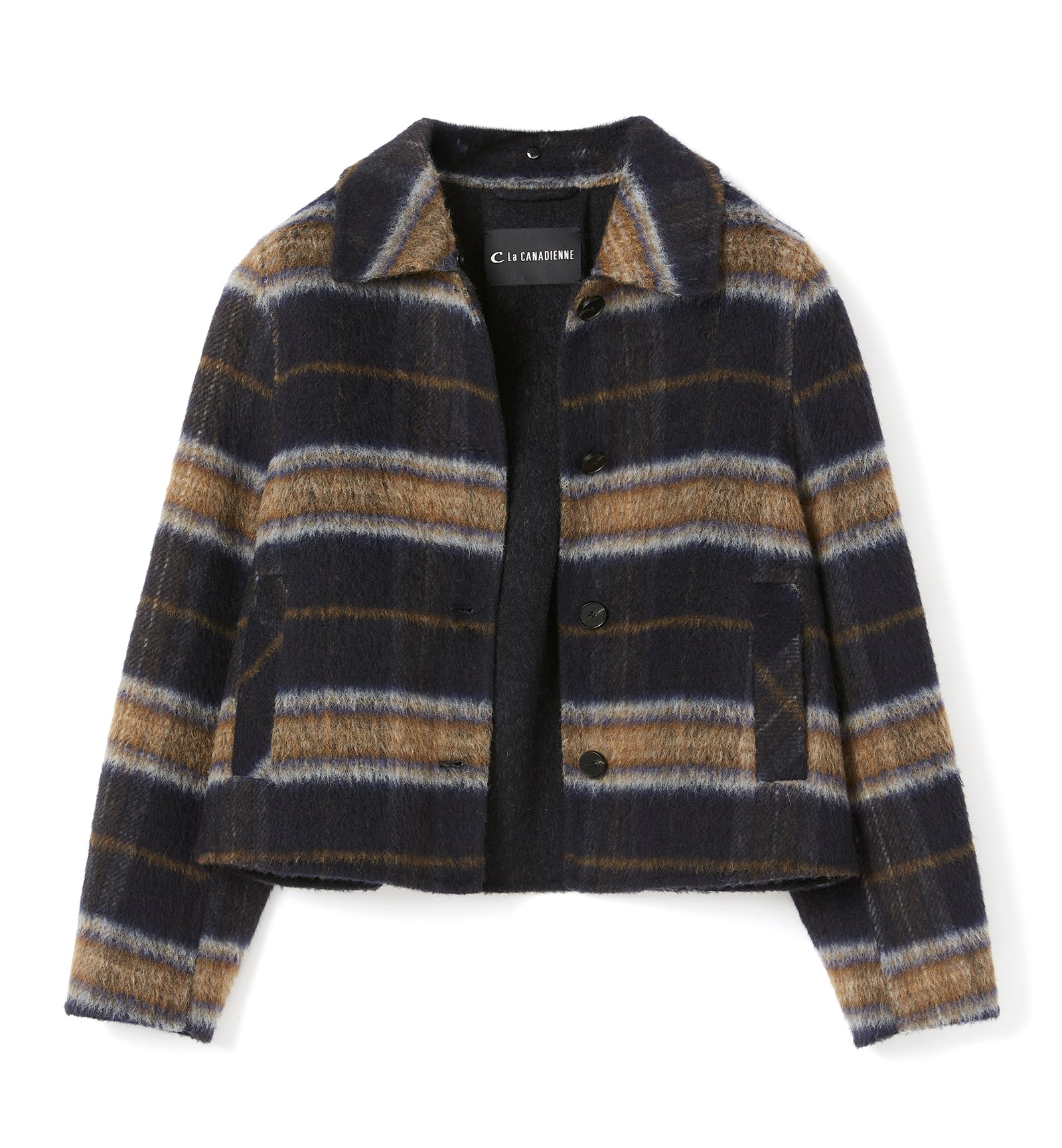 ZAHERA SHORT PLAID WOOL BLEND COAT — Item 2 of 7