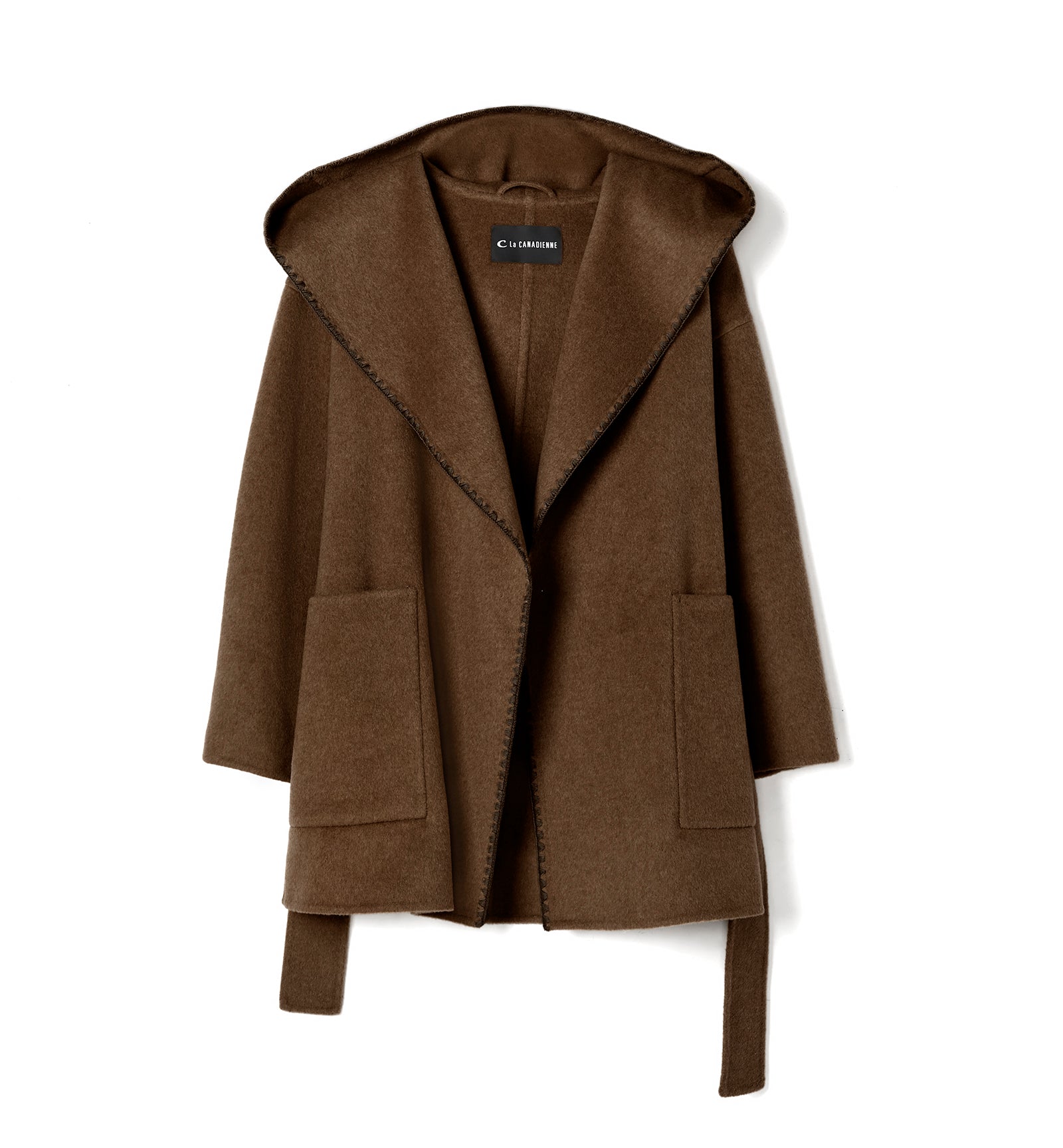 ZANDER MANTEAU CROISÉ COURT EN LAINE MÉLANGÉE