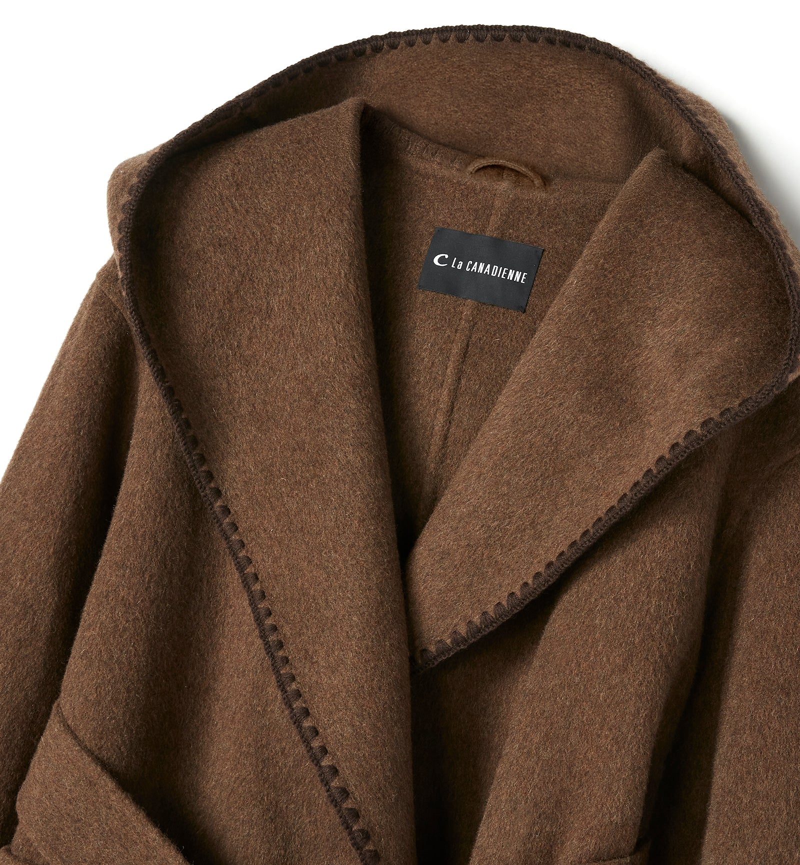 ZANDER MANTEAU CROISÉ COURT EN LAINE MÉLANGÉE