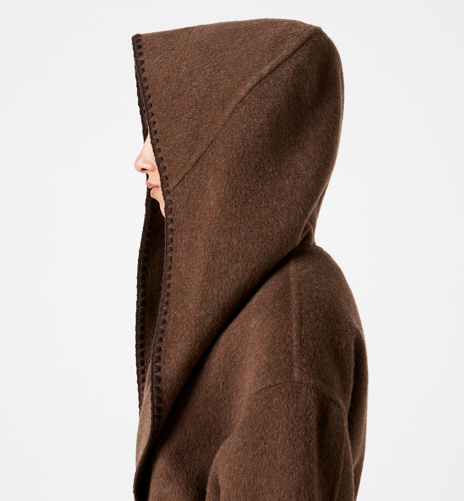 ZANDER MANTEAU CROISÉ COURT EN LAINE MÉLANGÉE