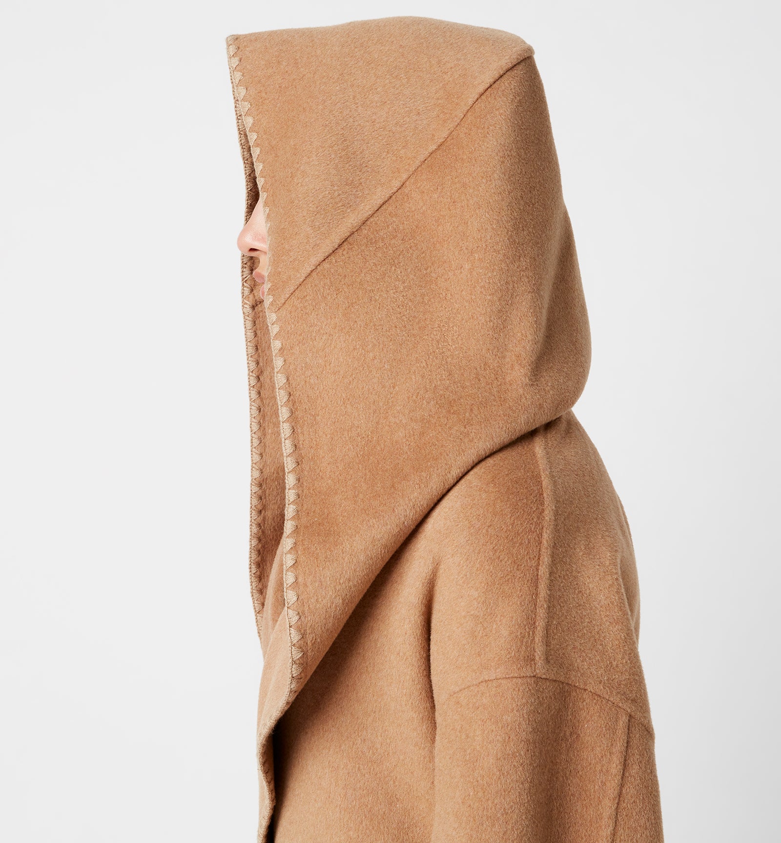 ZANDER MANTEAU CROISÉ COURT EN LAINE MÉLANGÉE