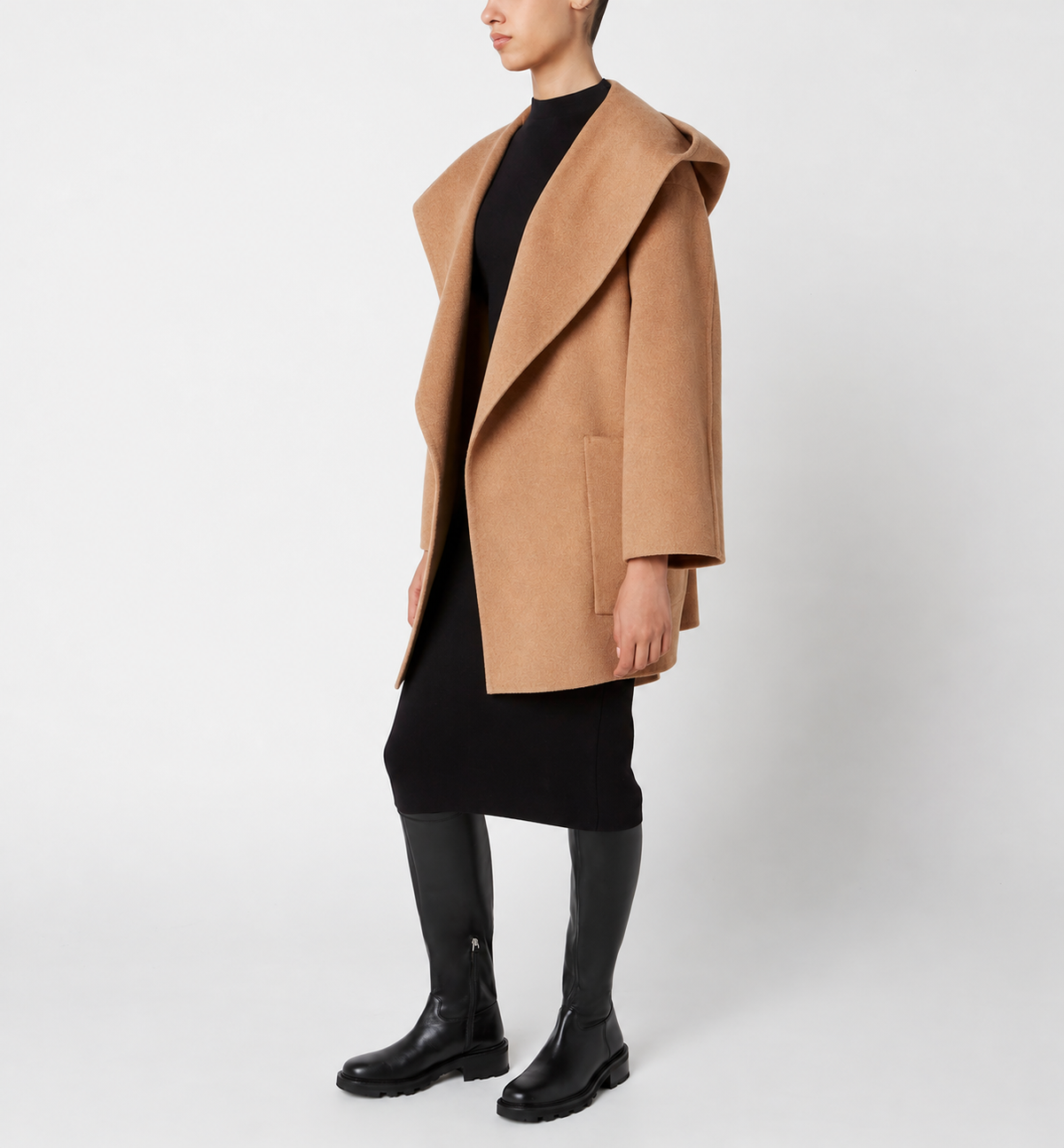 ZANDER SHORT WOOL WRAP COAT — Item 6 of 8