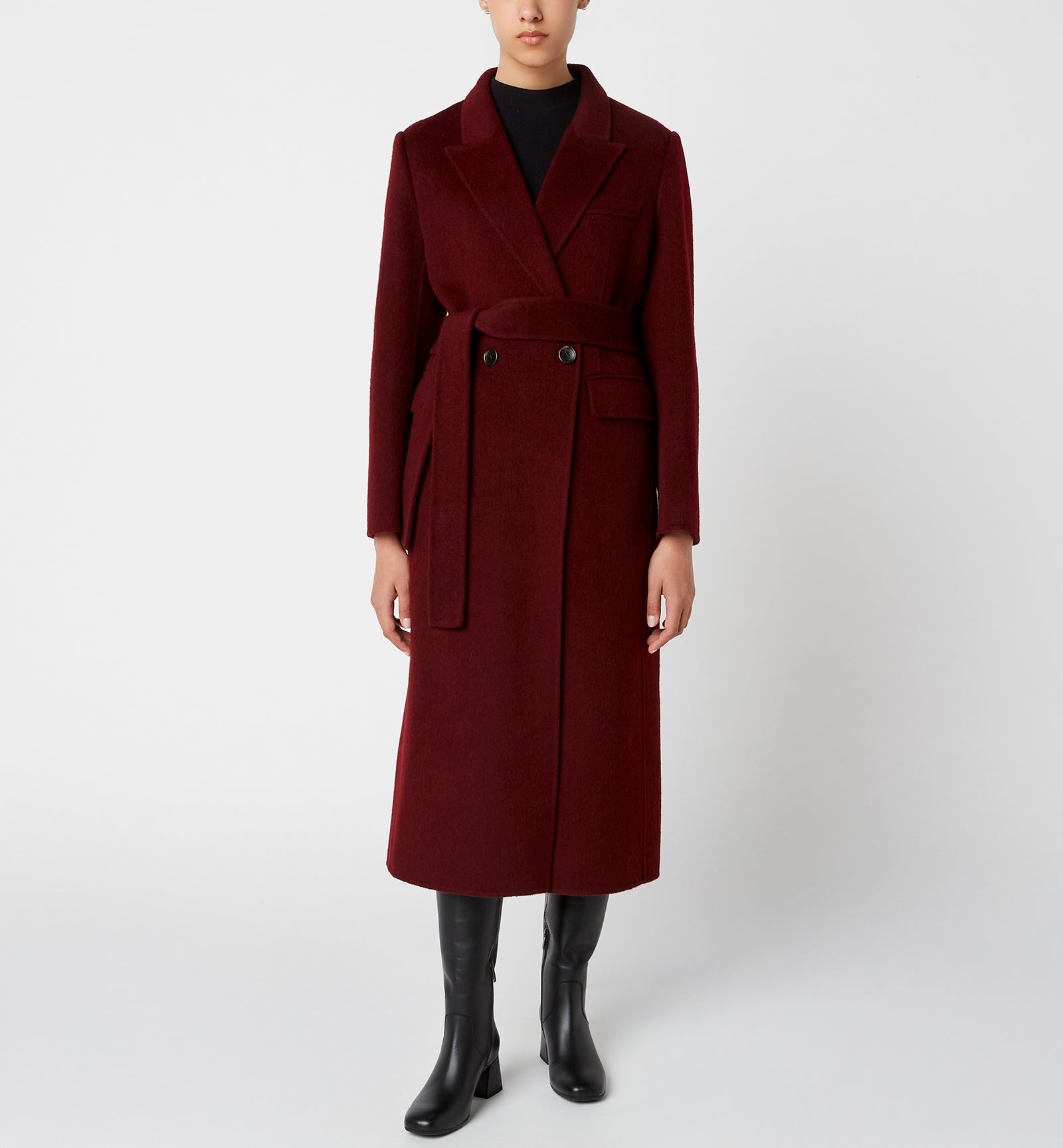 ZANE LONG WOOL WRAP COAT