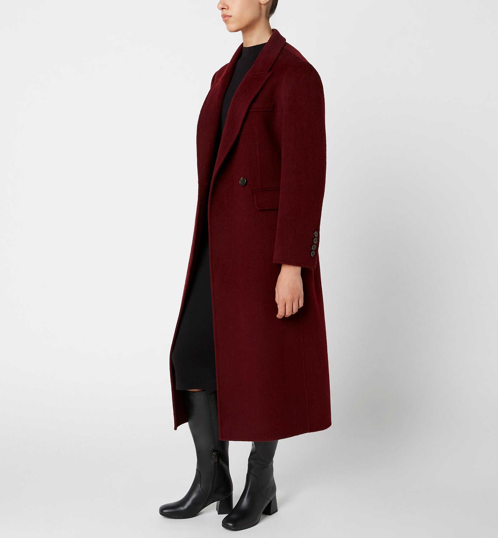 ZANE LONG WOOL WRAP COAT