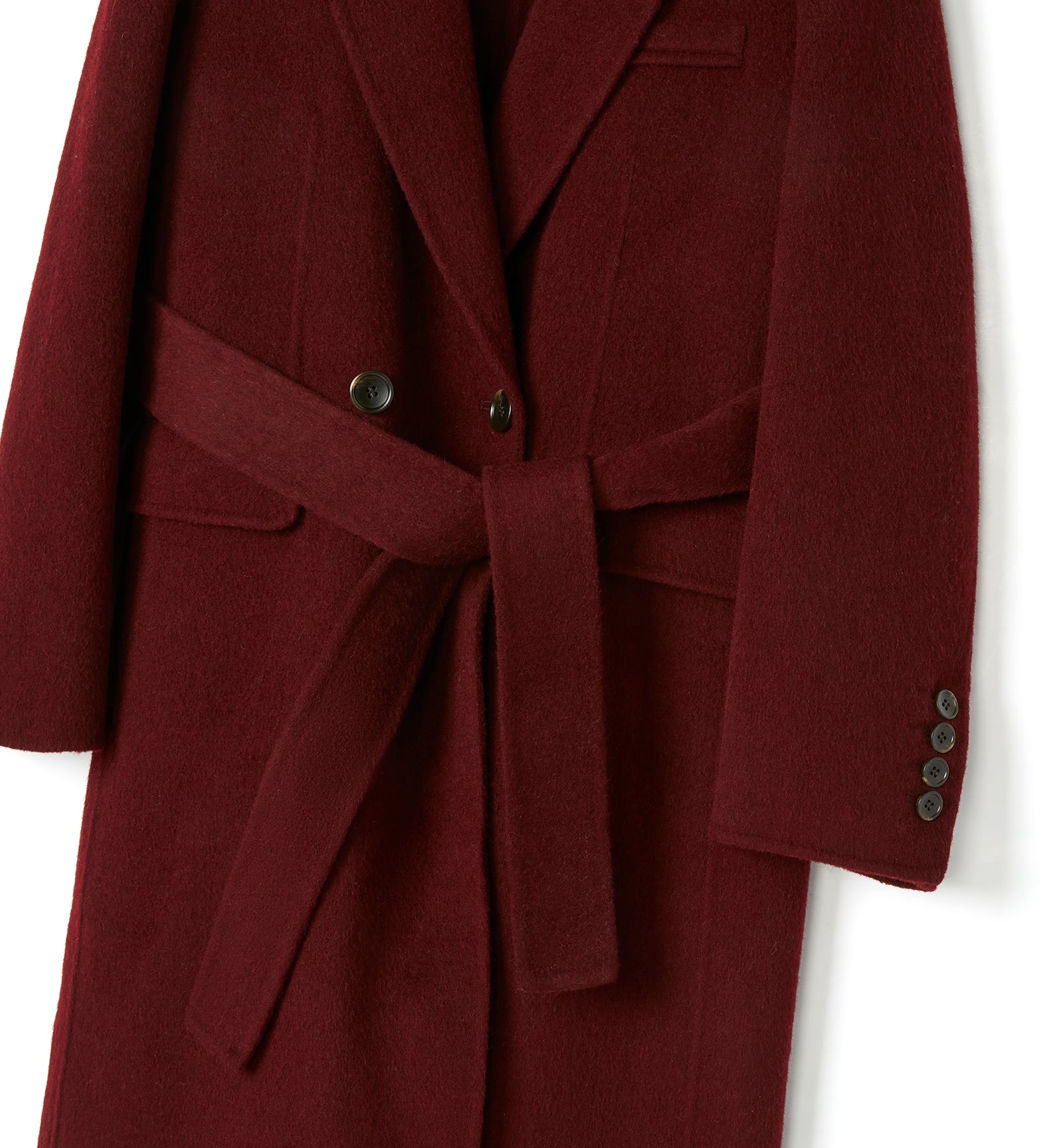 ZANE LONG WOOL WRAP COAT