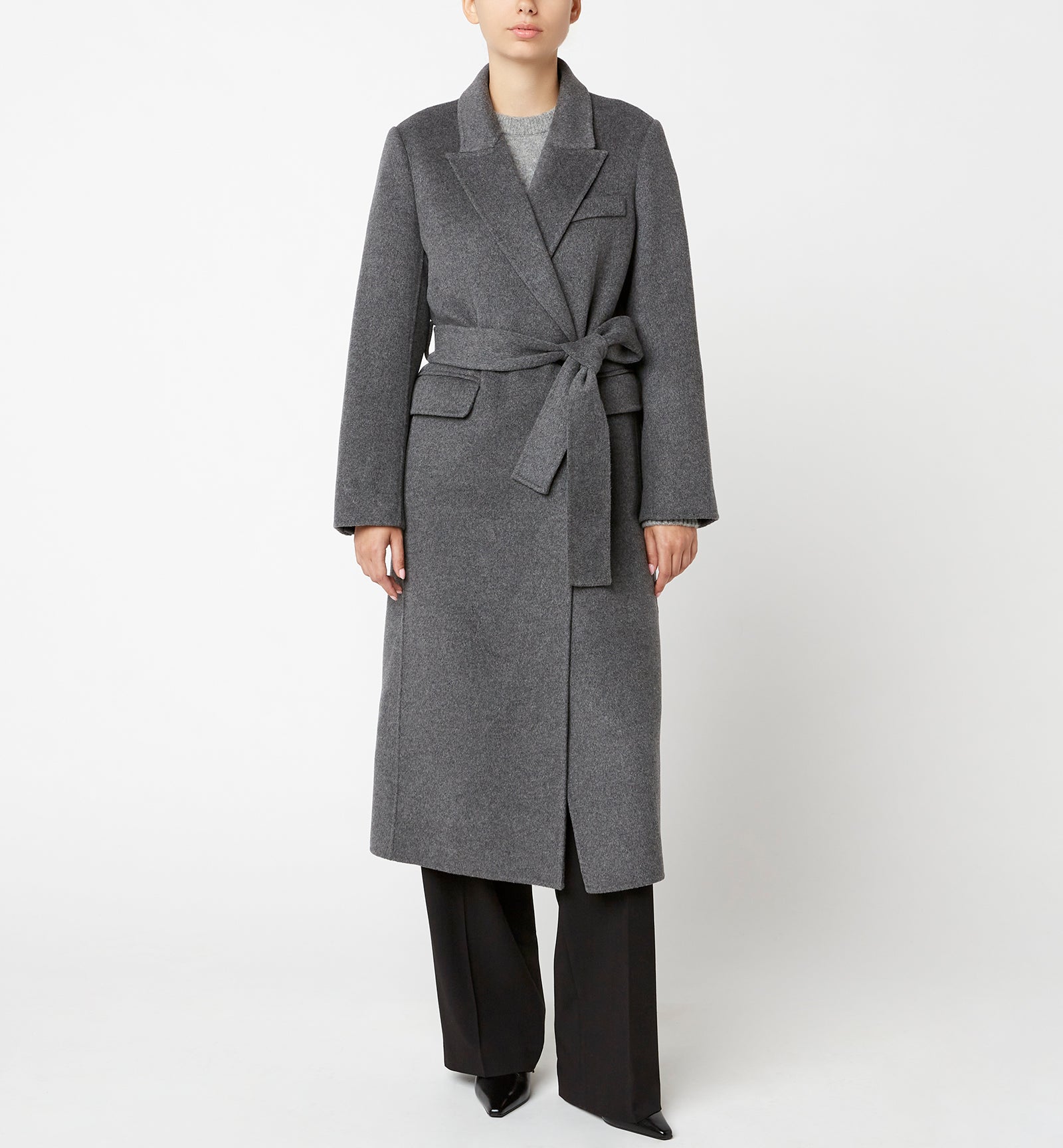 ZANE LONG WOOL WRAP COAT — Item 5 of 22
