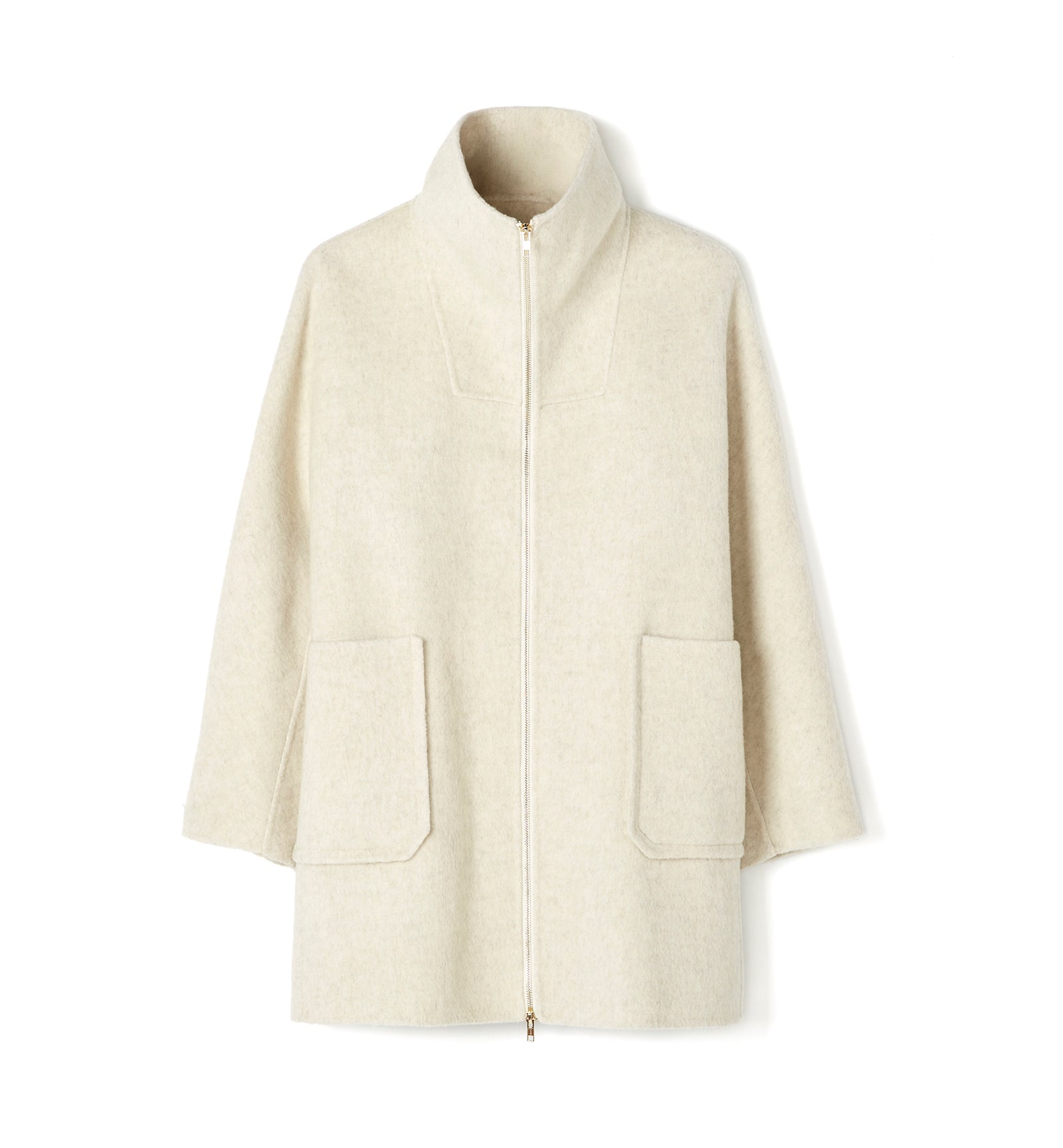 ZEV MANTEAU EN LAINE À FERMETURE ZIPPÉE