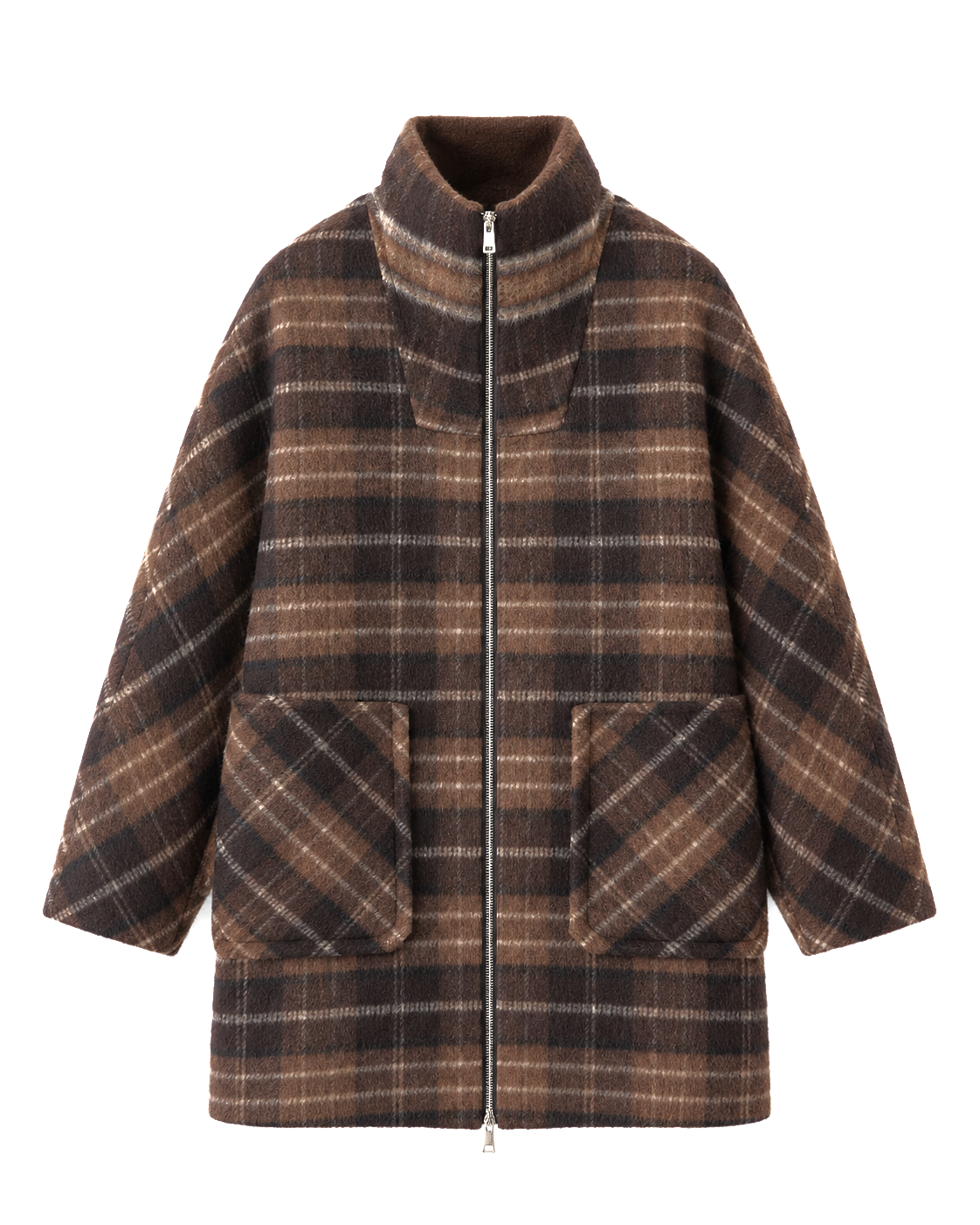 ZEV WOOL FRONT ZIP COAT - La Canadienne