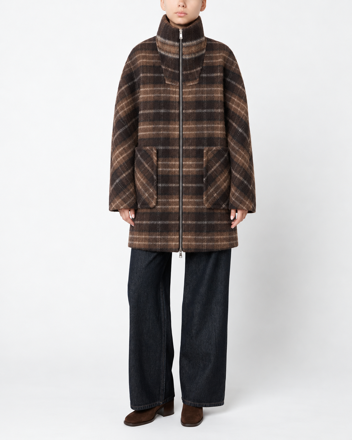 ZEV WOOL FRONT ZIP COAT - La Canadienne