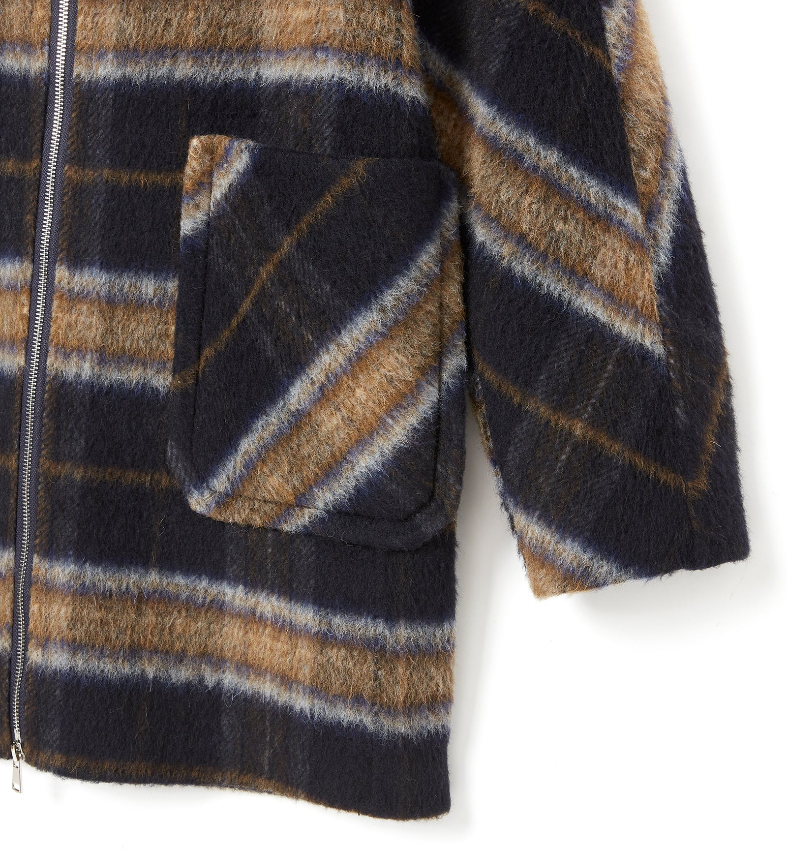 ZEV WOOL FRONT ZIP COAT — Item 4 of 21