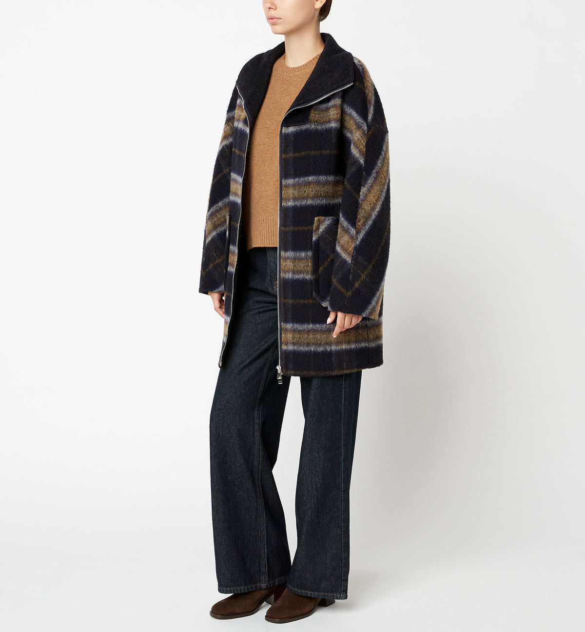 ZEV WOOL FRONT ZIP COAT — Item 6 of 21