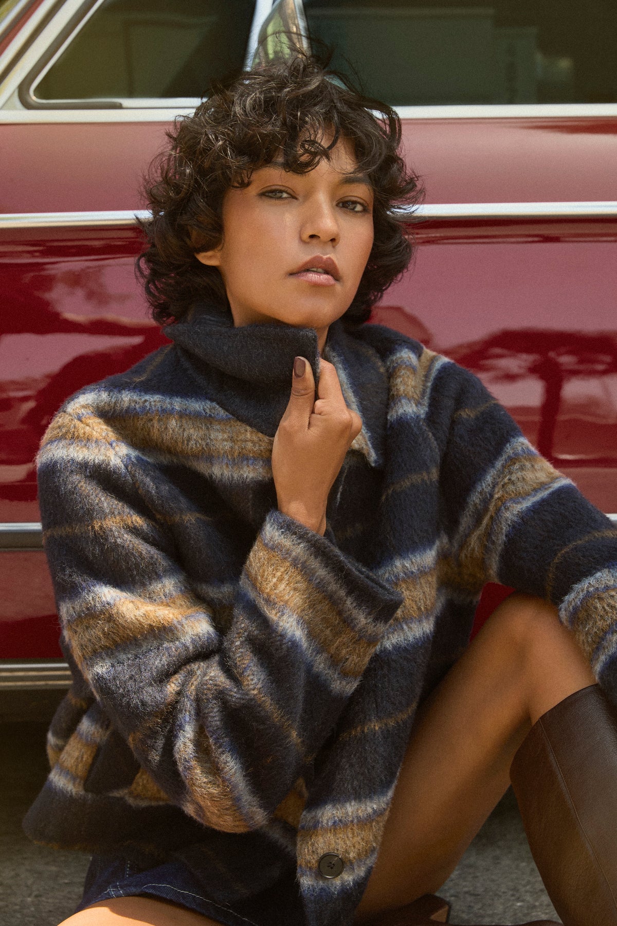 ZAHERA SHORT PLAID WOOL BLEND COAT — Item 8 of 8