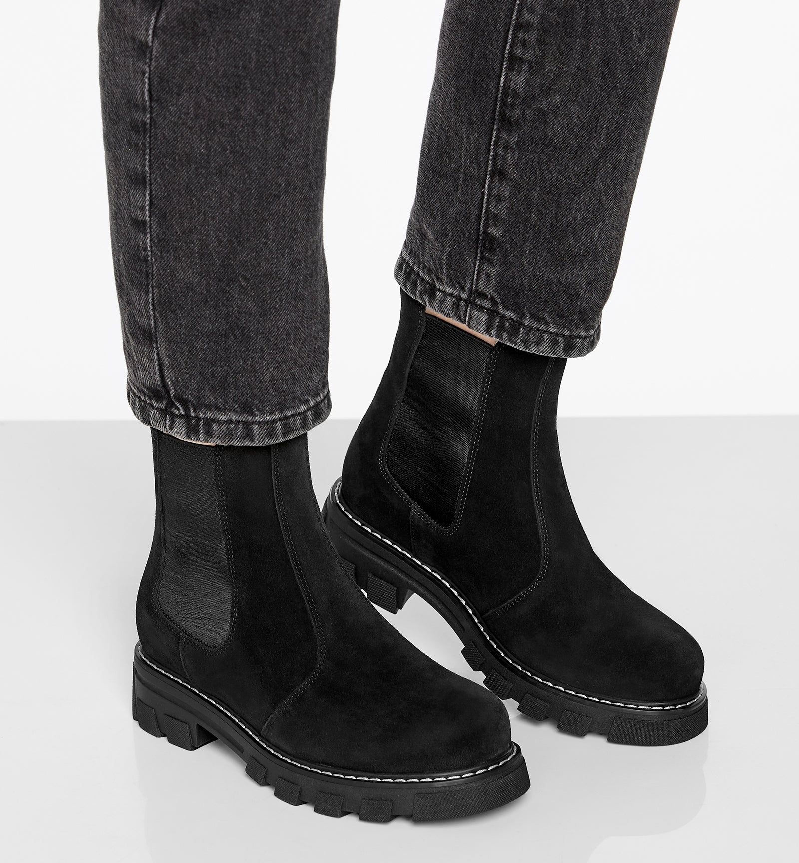 ADELYN SHEARLING-LINED SUEDE BOOTIE