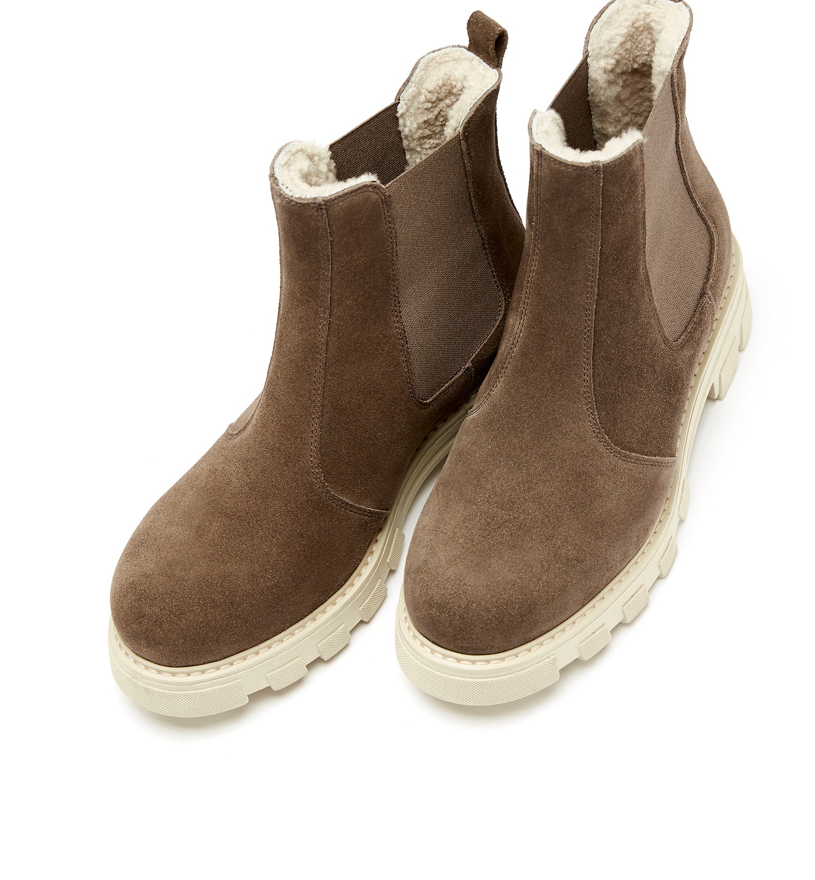 ADELYN SHEARLING-LINED SUEDE BOOTIE