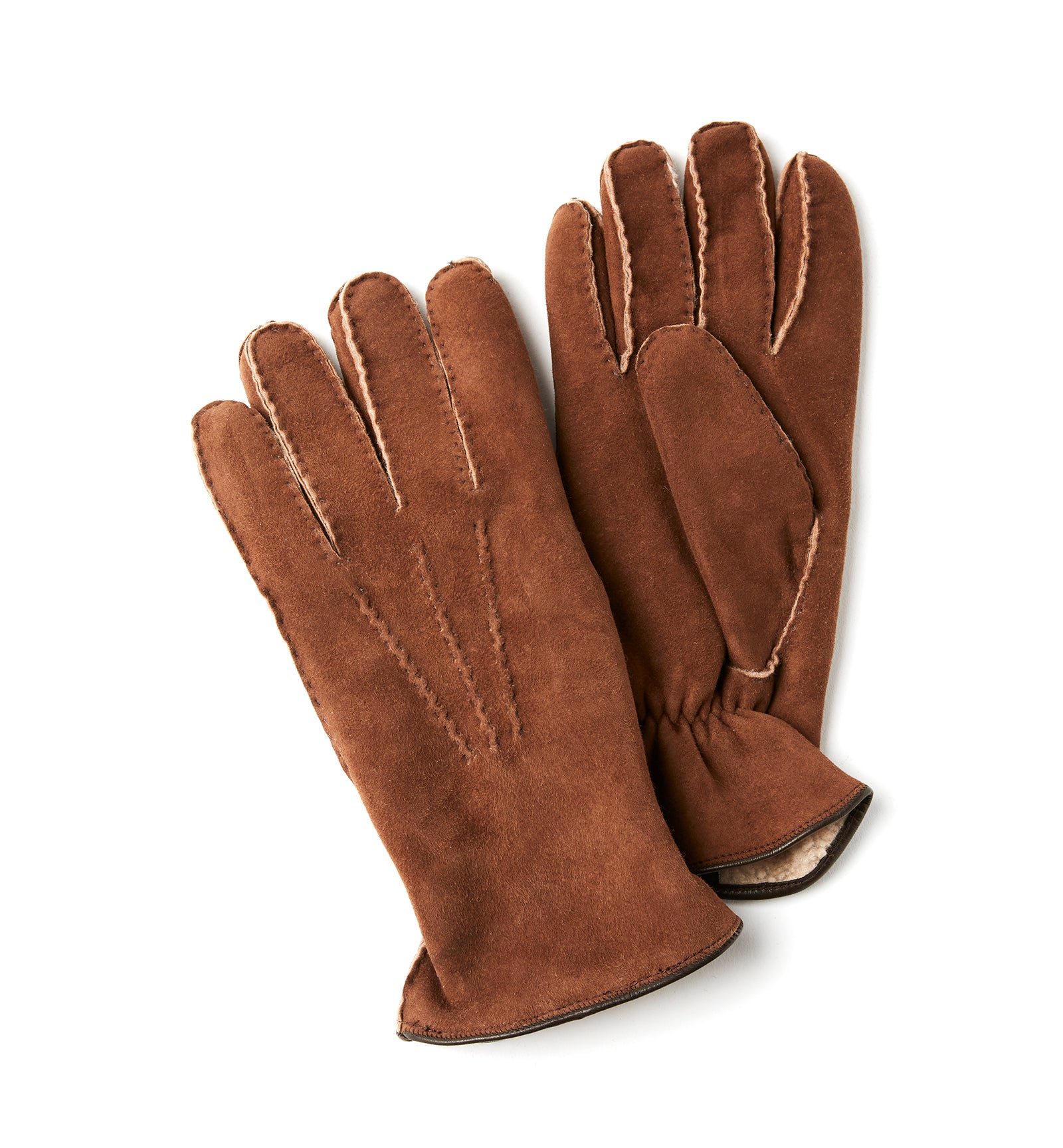 CAESER GANTS EN CUIR DOUBLES EN MOUTON POUR HOMMES 