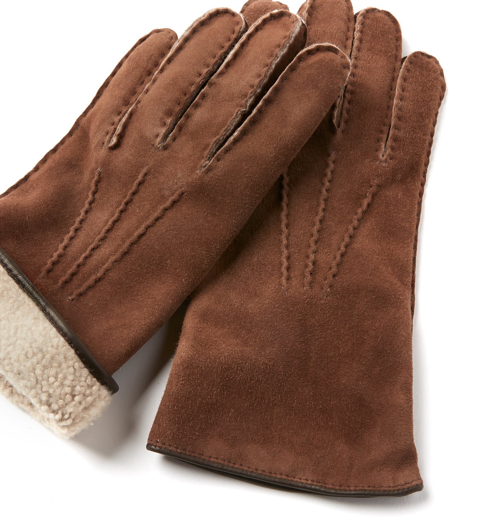 CAESER GANTS EN CUIR DOUBLES EN MOUTON POUR HOMMES 